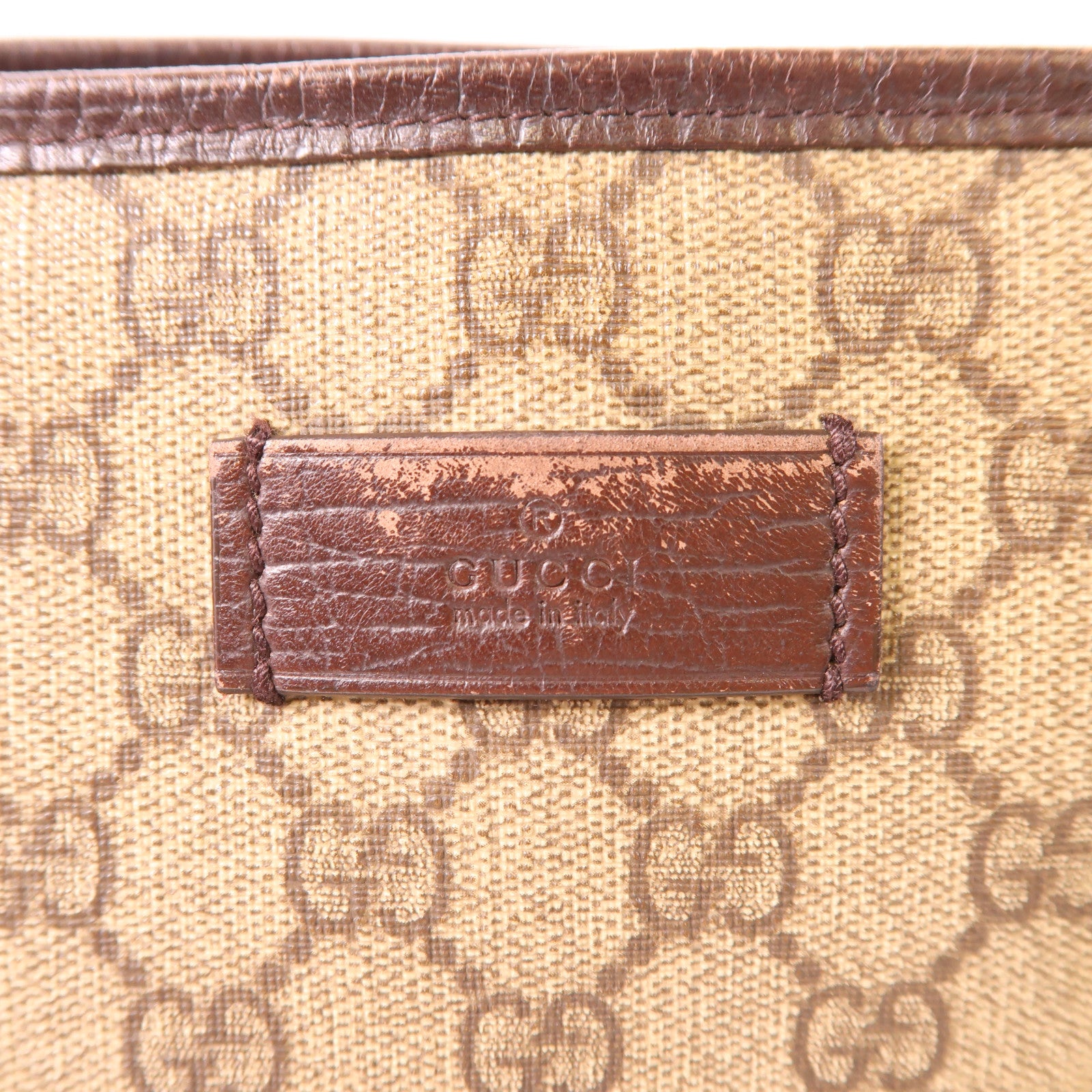 GUCCI SHW Tote Bag 114595 Coated Canvas Brown