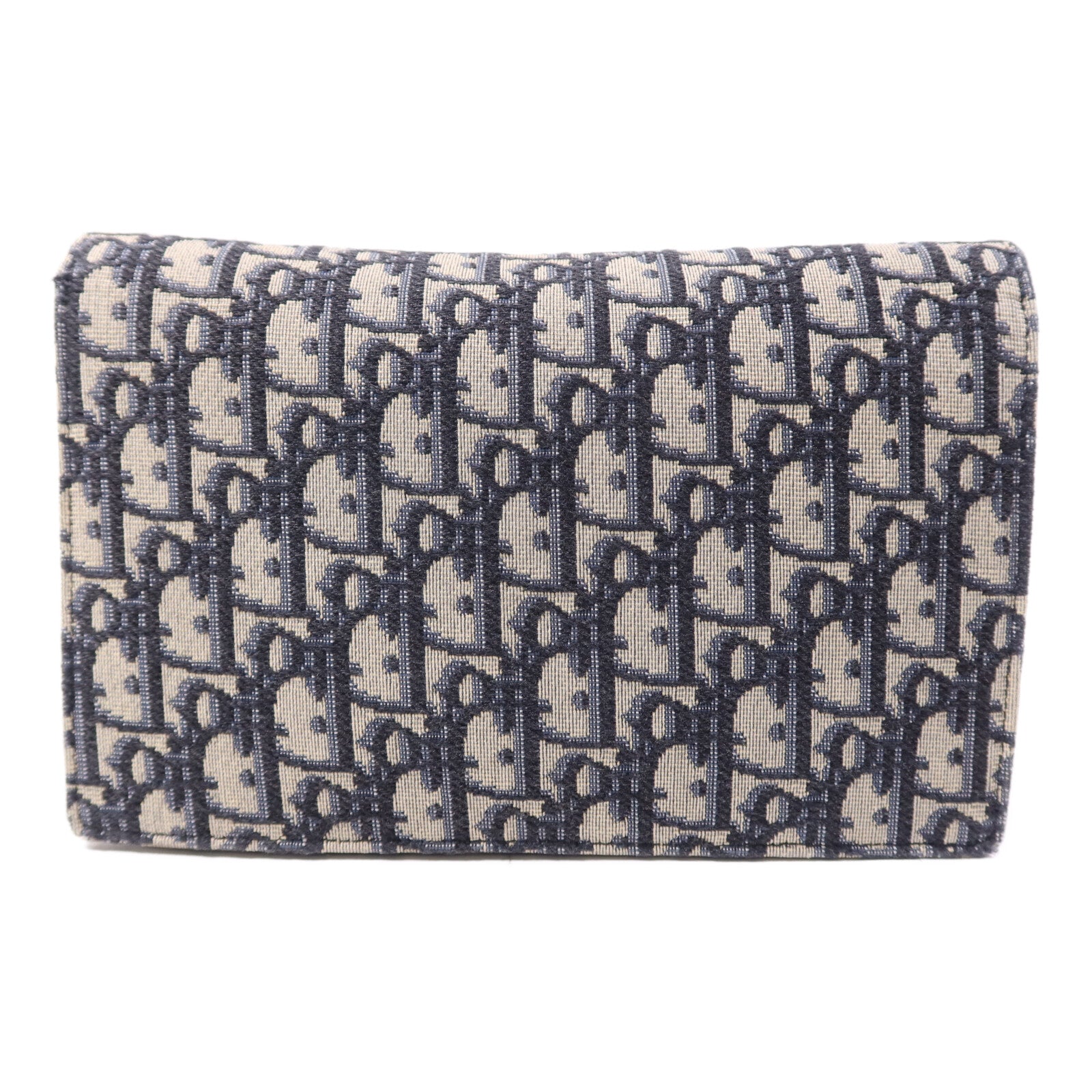 Dior 帆布Saddle Chain Shoulder金扣鏈帶肩背袋