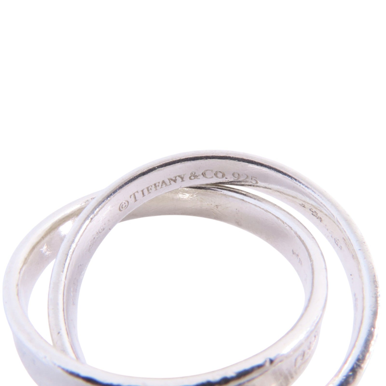 TIFFANY＆CO 925純銀1837 Double Silver Ring戒指US#7.5