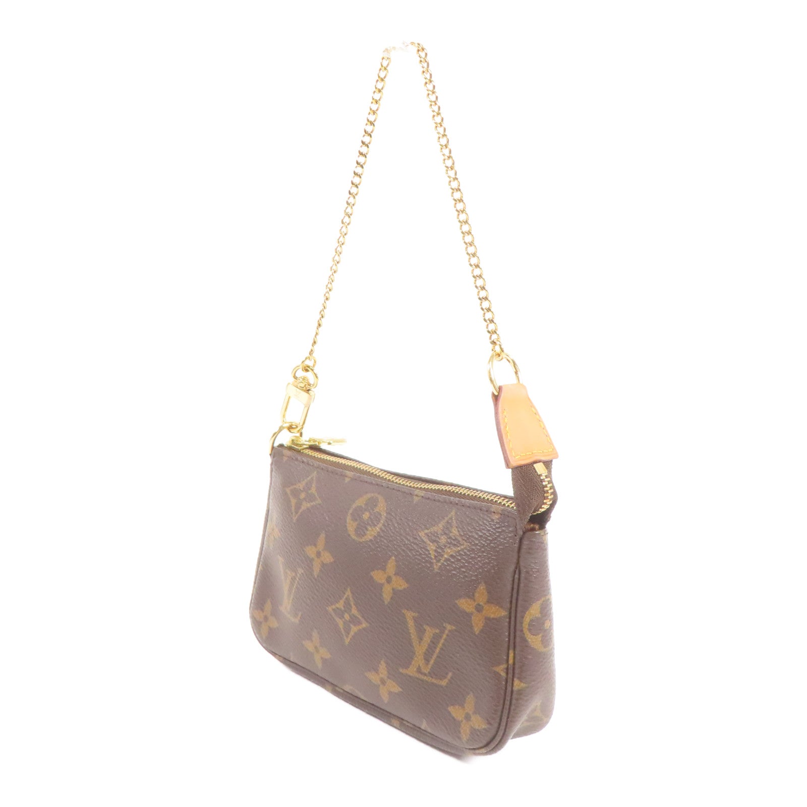LOUIS VUITTON LV GHW Mini Pochette Accessoires Handbag M58009 Monogram Brown
