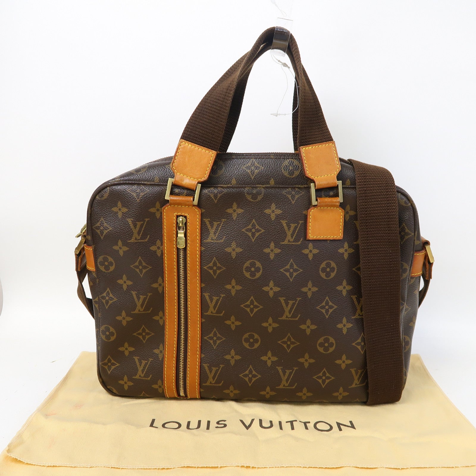 LOUIS VUITTON Monogram Sac Bosphore金扣手挽肩背兩用袋啡色