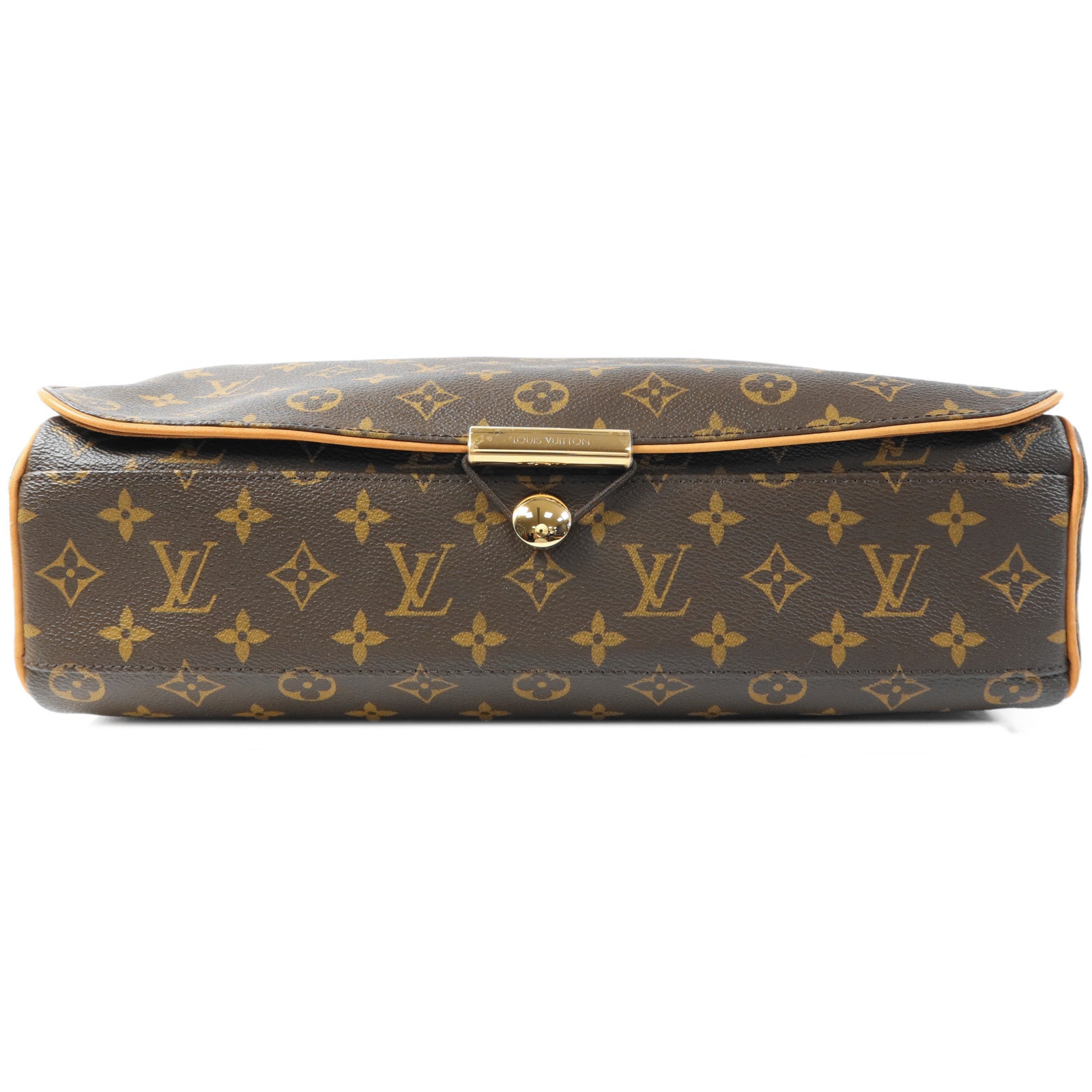 LOUIS VUITTON Monogram Abbesses金扣肩背袋棕色