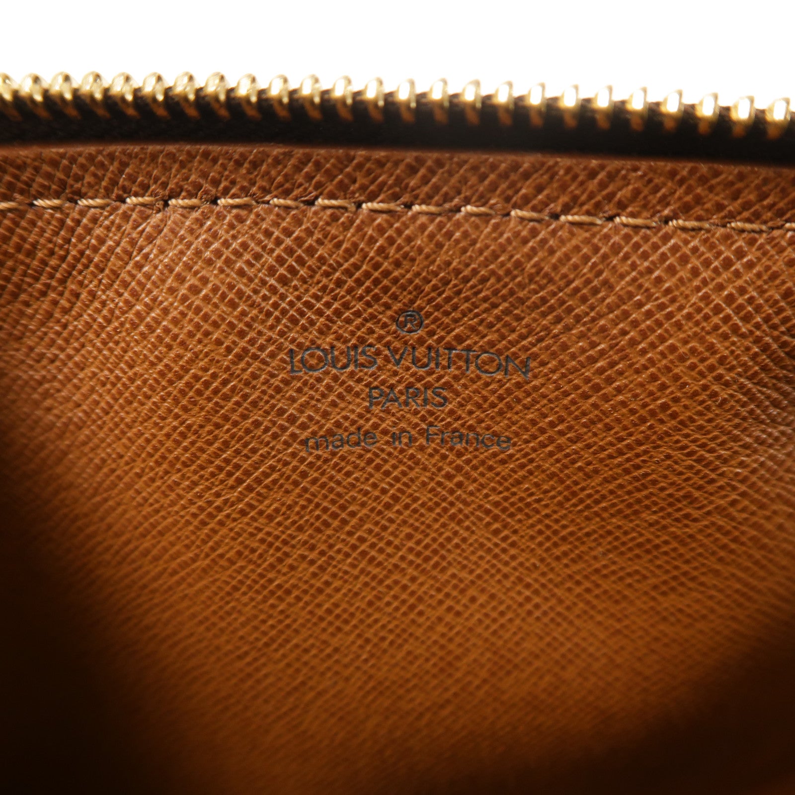 LOUIS VUITTON Monogram Papillon金扣手挽袋棕色