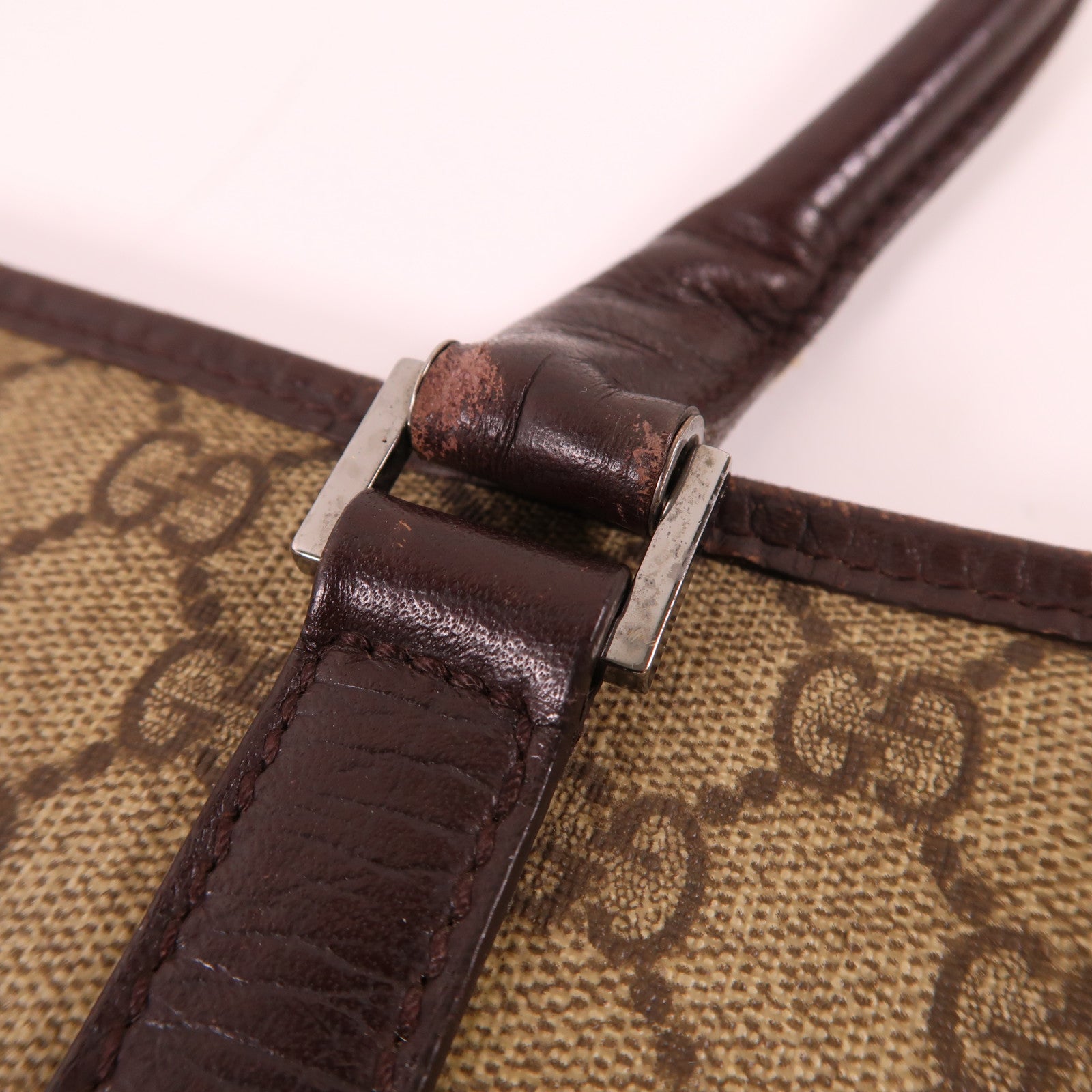 GUCCI SHW Tote Bag 114595 Coated Canvas Brown