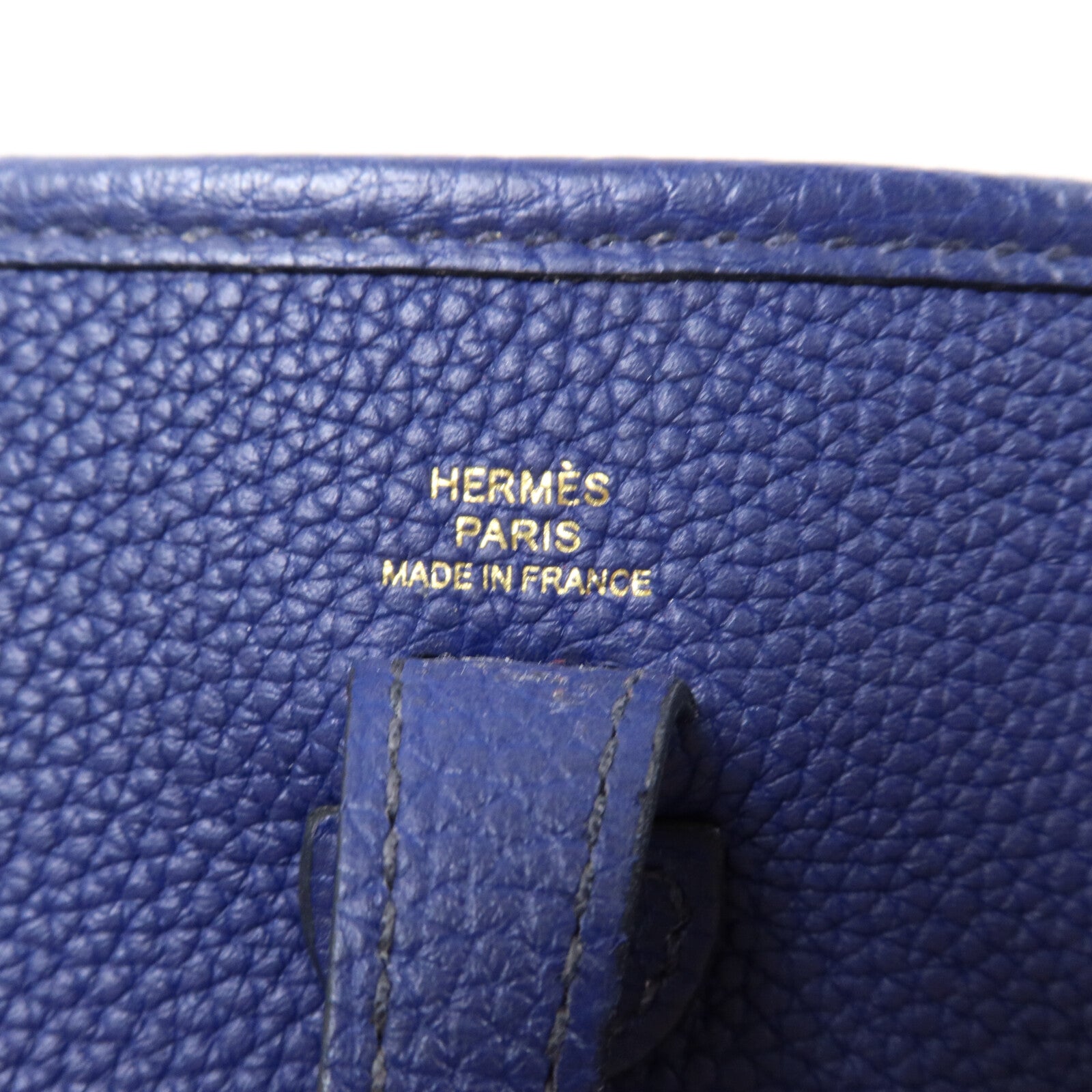HERMES Clemence皮革Evelyne TPM肩背袋Bleu Saphir