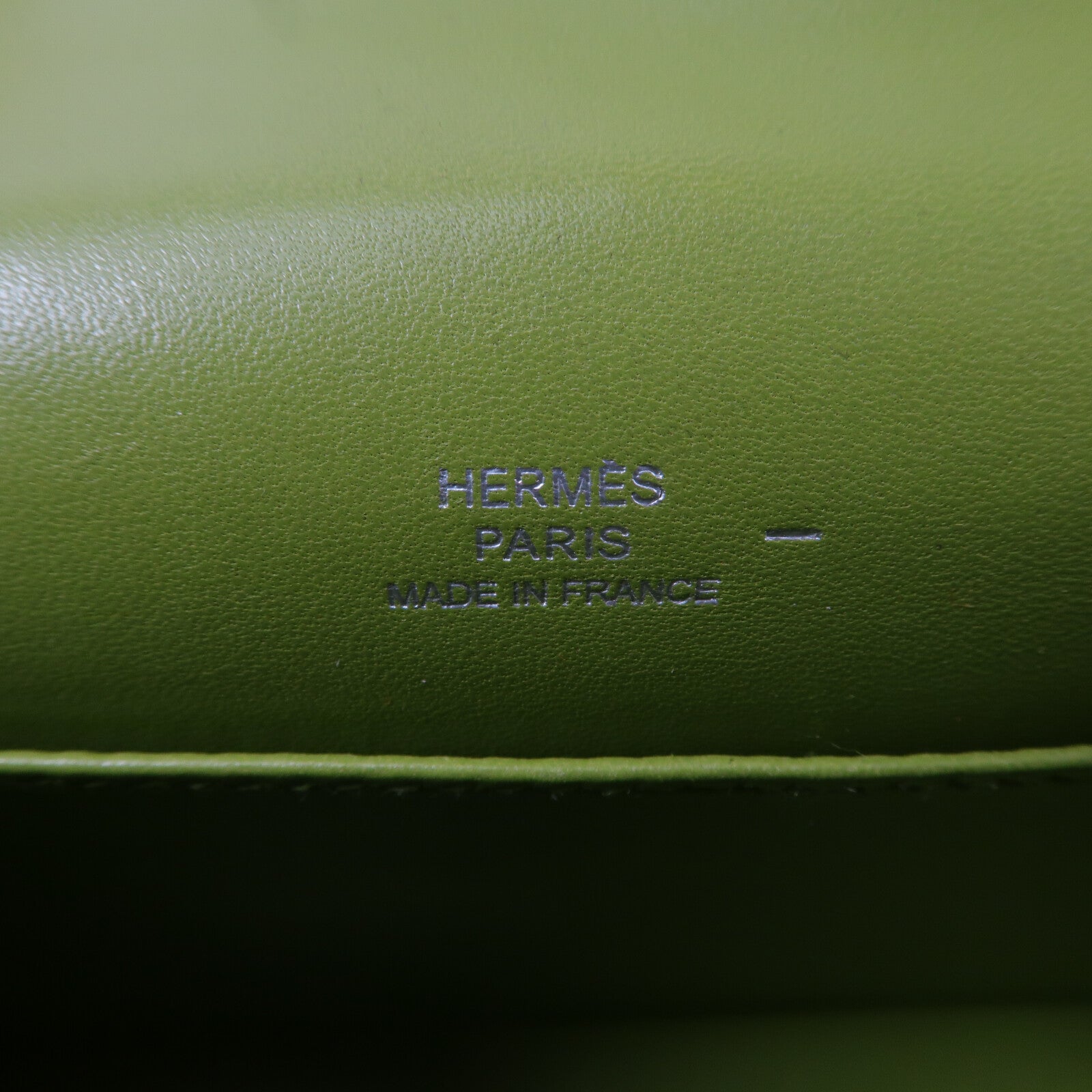 HERMES 蜥蝪皮革Kelly Pochette手挽袋Vert Anis