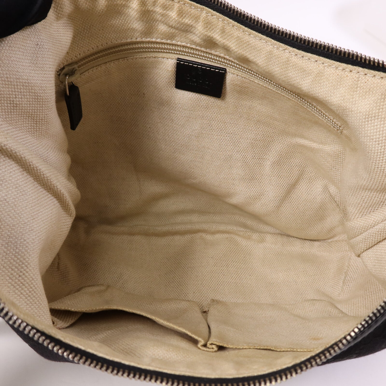 GUCCI 帆布Shoulder Bag銀扣肩背袋