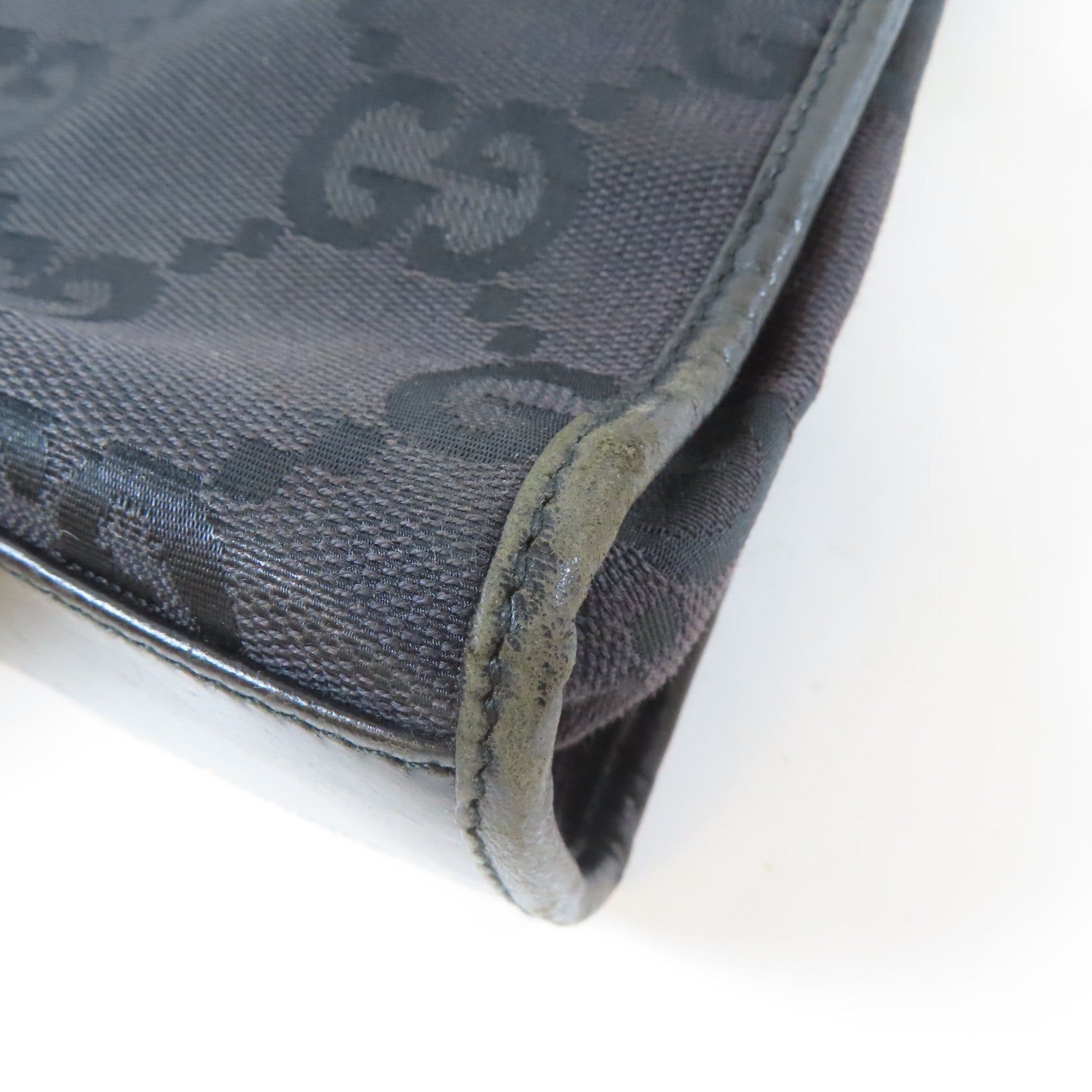 GUCCI 【激減優惠】帆布Hand Bag銀扣手挽袋黑色