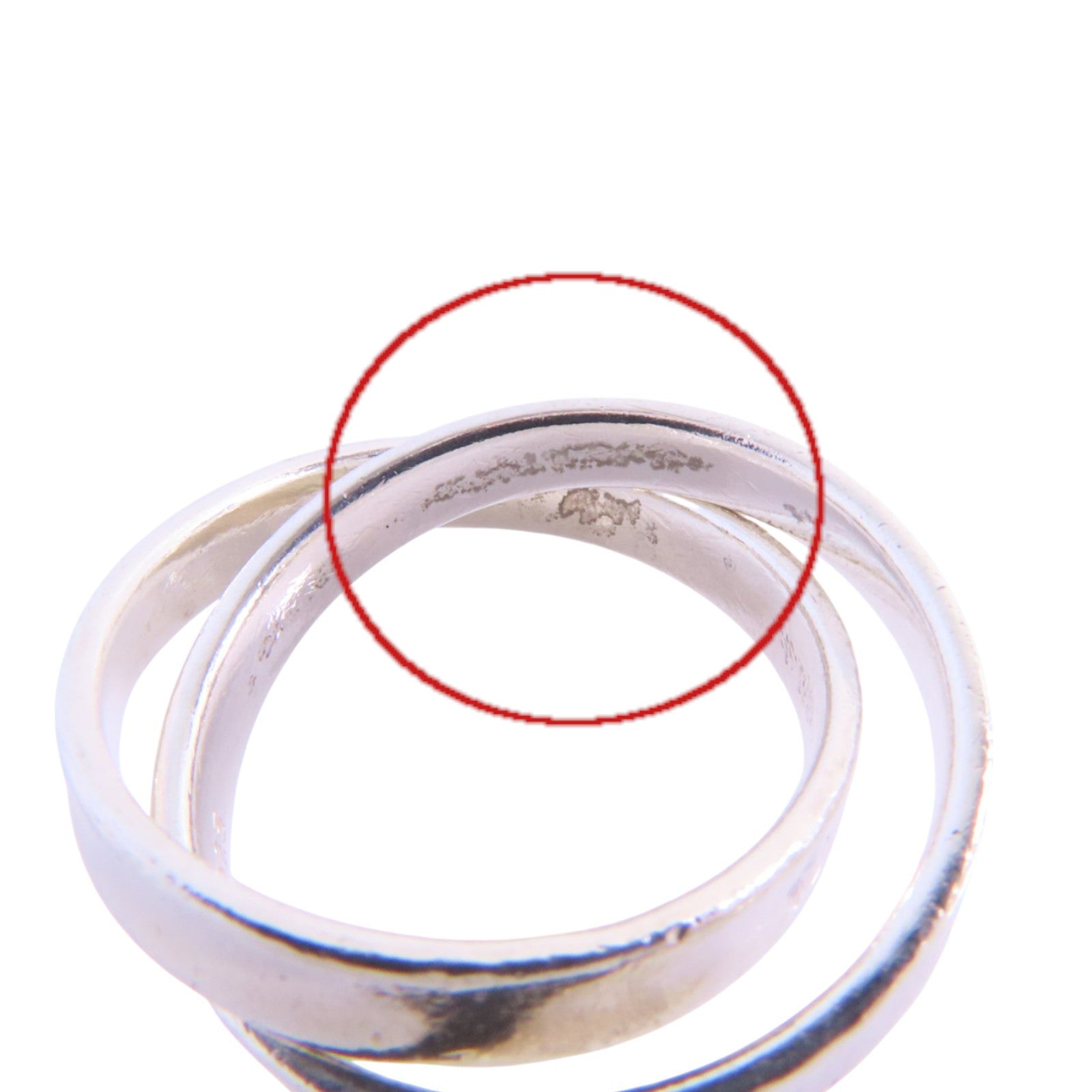 TIFFANY＆CO 925純銀1837 Double Silver Ring戒指US#7.5
