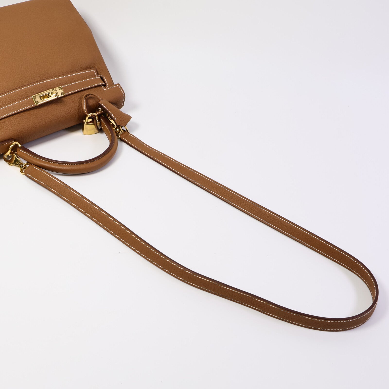 HERMES Togo皮革Kelly 25手挽肩背兩用袋Gold