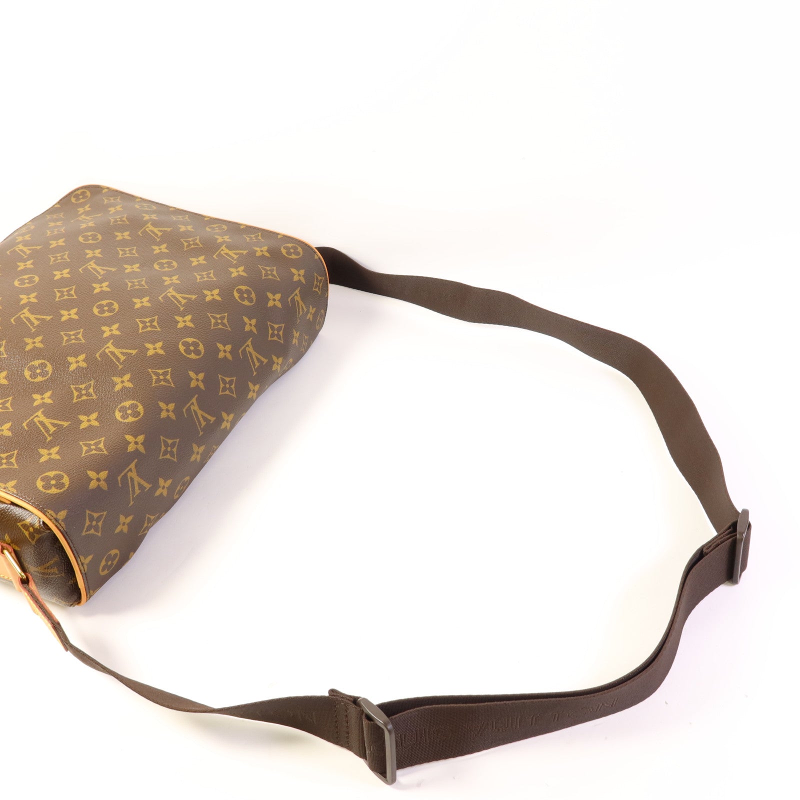 LOUIS VUITTON Monogram Abbesses金扣肩背袋棕色