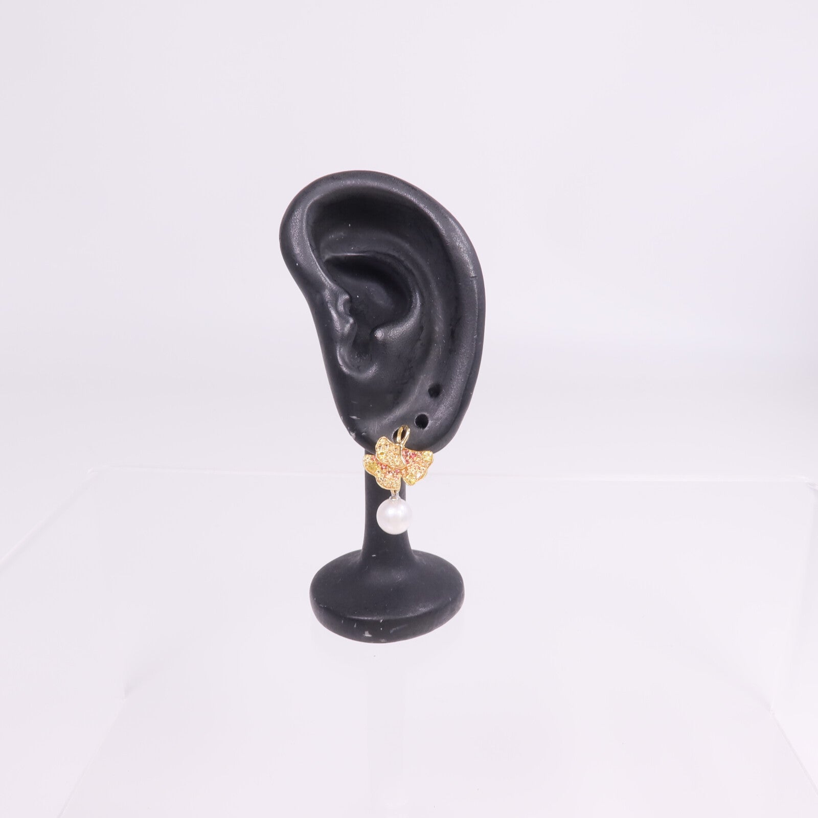 JEWELRY 18K黃金/白金Pink Sapphire Pearl Earrings粉紅色藍寶石/珍珠耳環