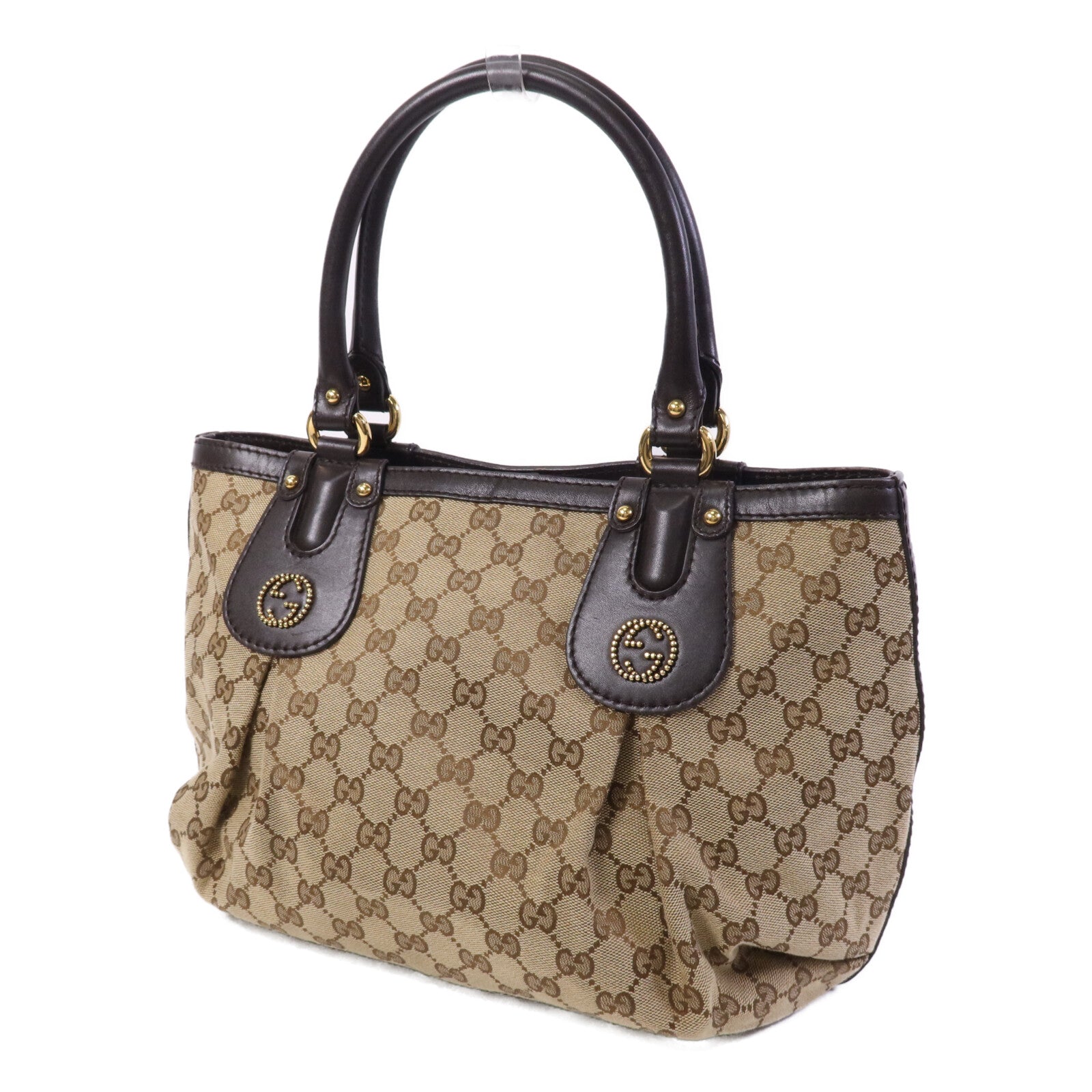 GUCCI 帆布Scarette Tote Bag金扣手挽袋