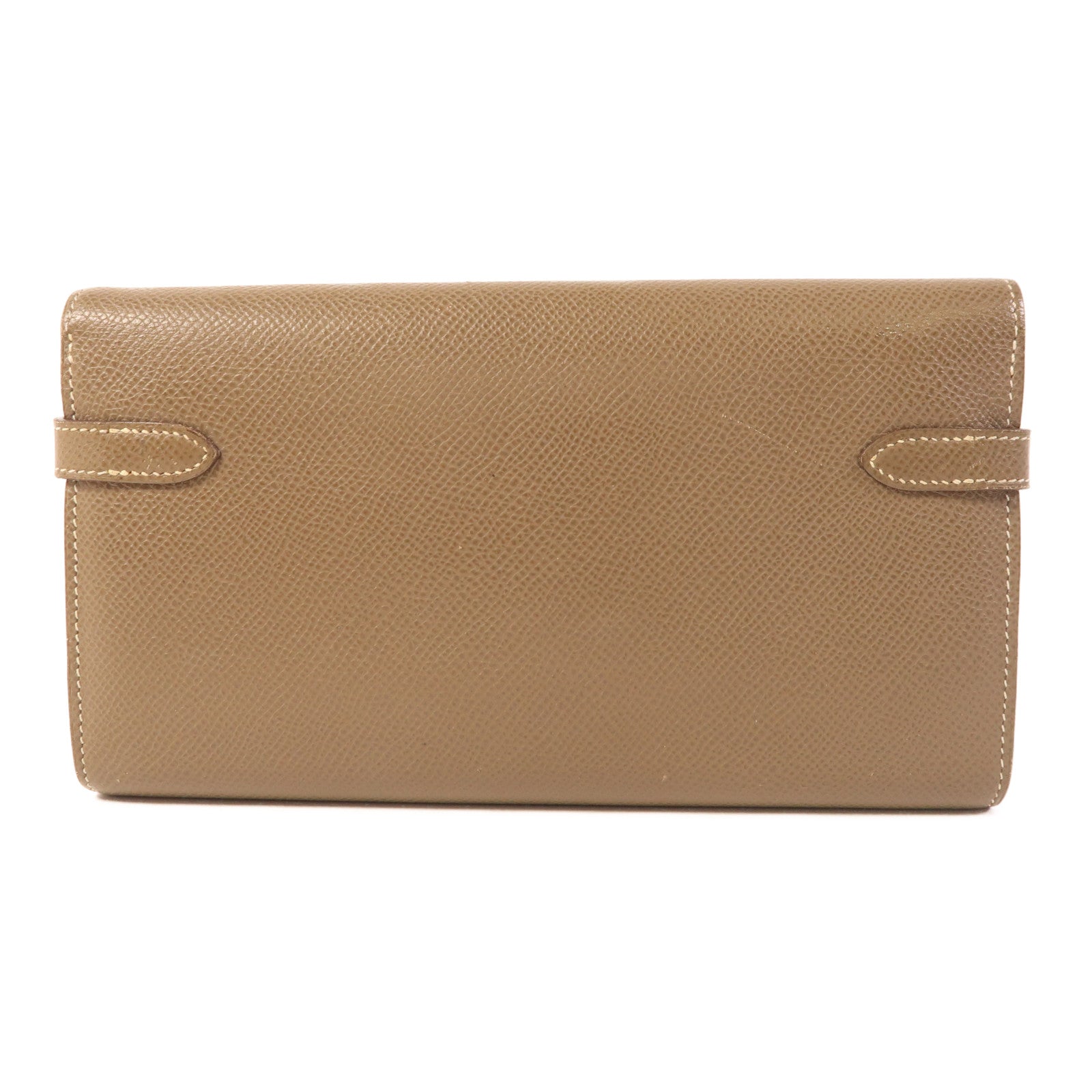 HERMES Epsom皮革Kelly Long Wallet銀扣長錢包