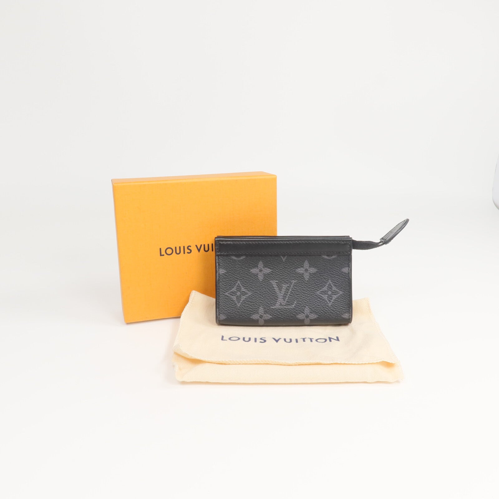 LOUIS VUITTON Monogram Eclipse Key Pouch Voyage鎖匙包