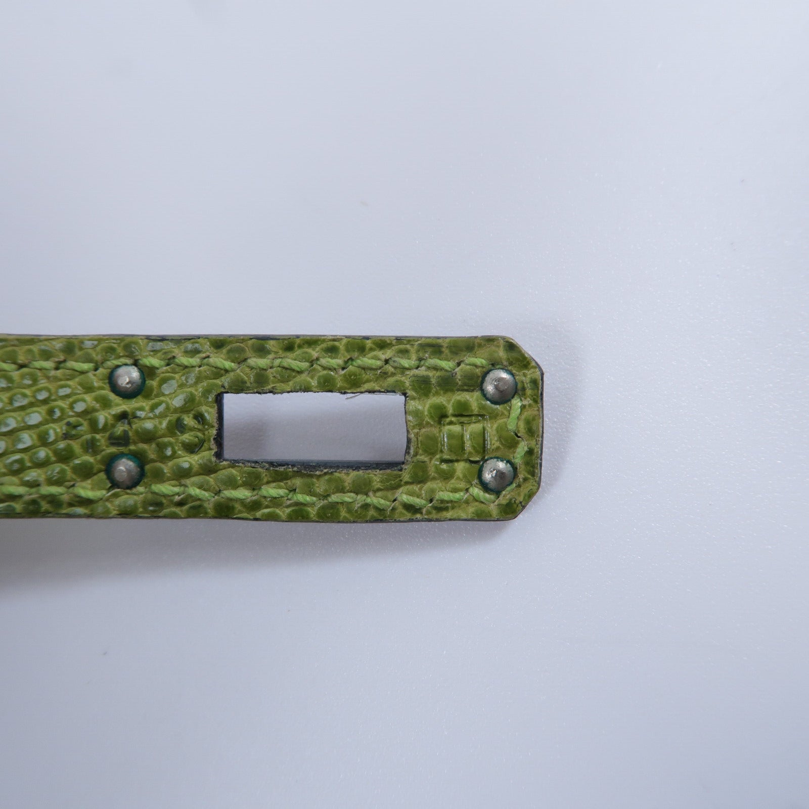 HERMES 蜥蝪皮革Kelly Pochette手挽袋Vert Anis