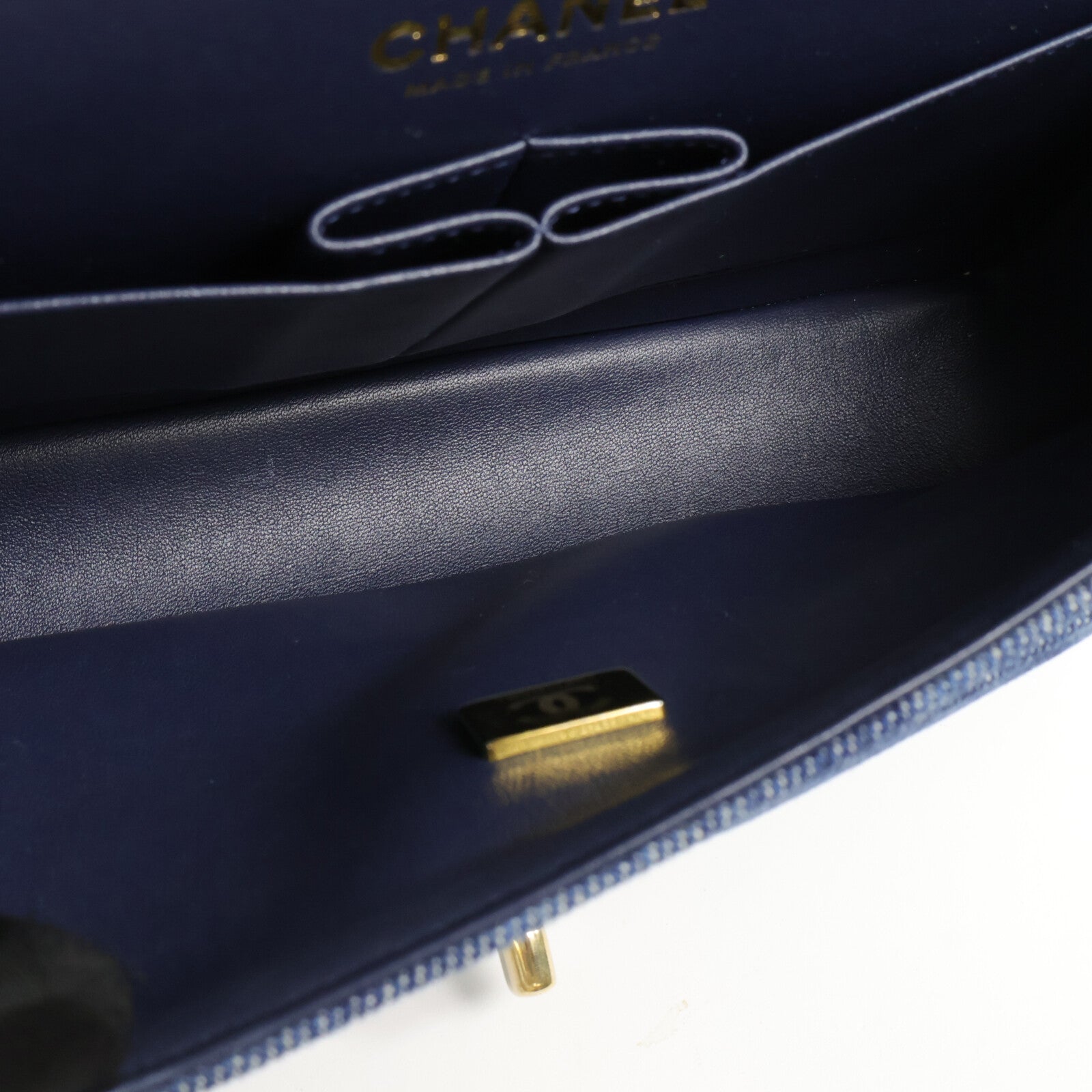 CHANEL 牛仔布Classic 25鏈帶肩背袋