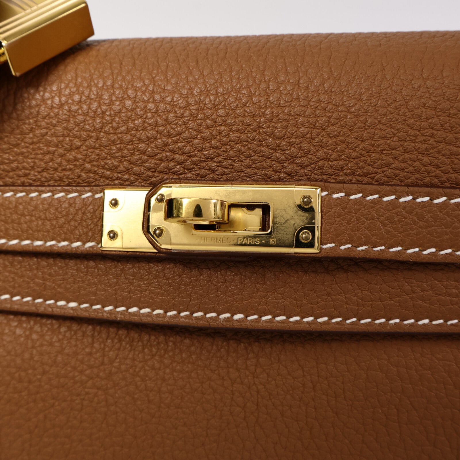 HERMES Togo皮革Kelly 25手挽肩背兩用袋Gold