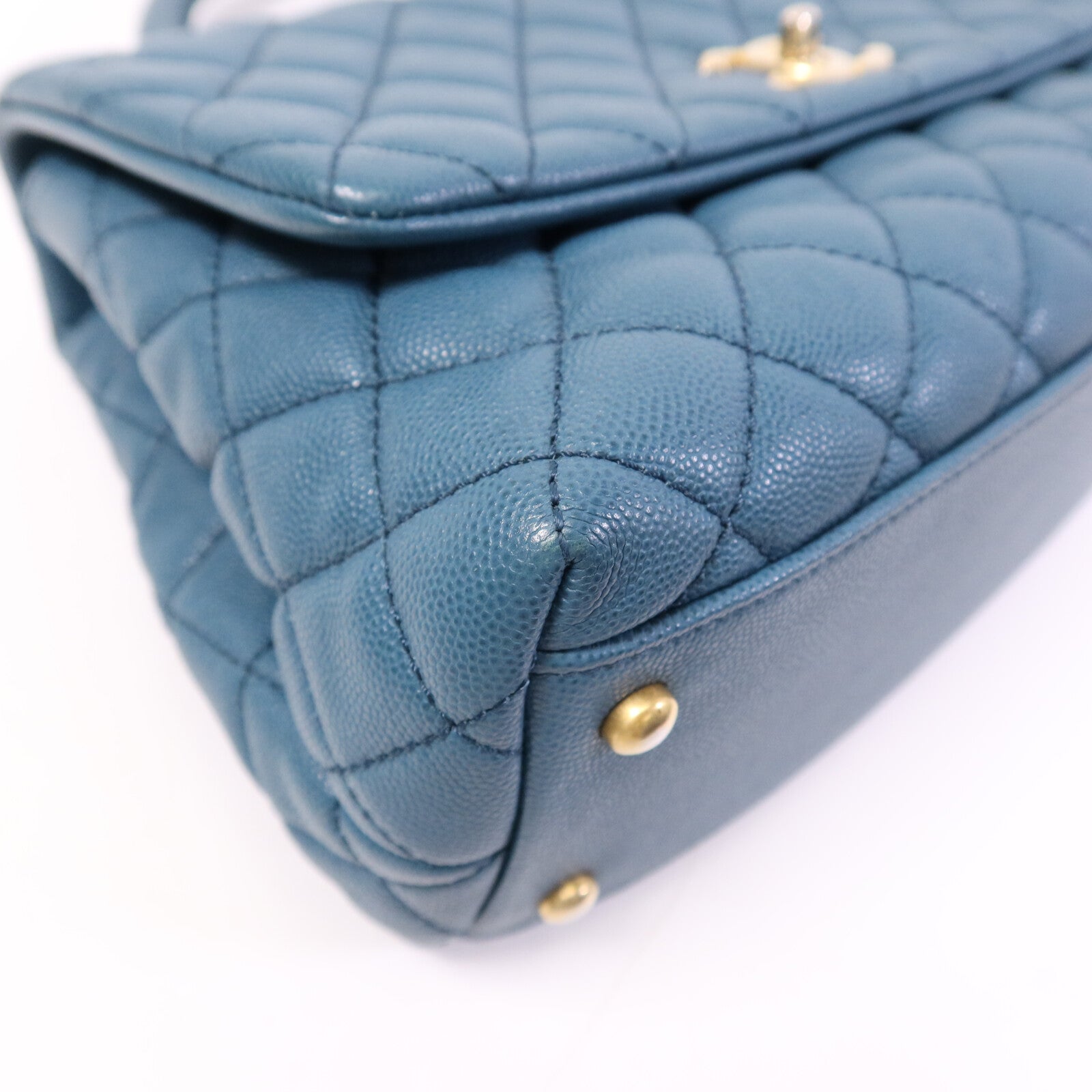 CHANEL 【激減優惠】牛皮皮革Coco Handle金扣鏈帶手挽肩背兩用袋