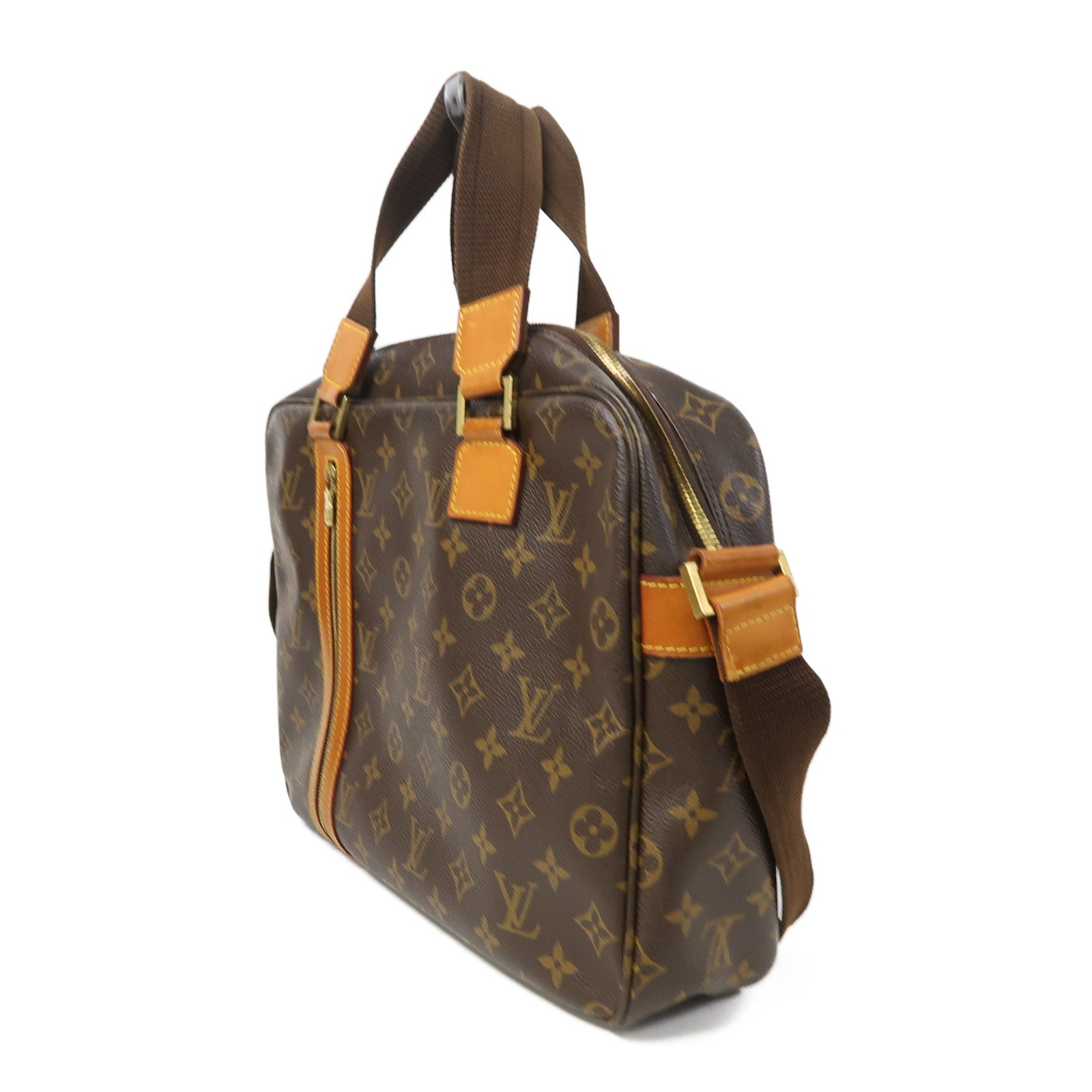 LOUIS VUITTON Monogram Sac Bosphore金扣手挽肩背兩用袋啡色