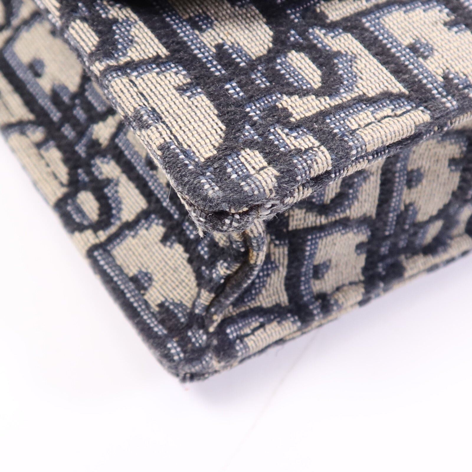 Dior 帆布Saddle Chain Shoulder金扣鏈帶肩背袋