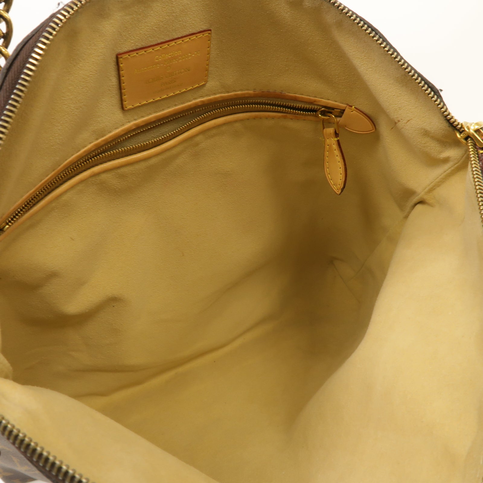 LOUIS VUITTON 【激減優惠】Monogram Lockit Chain金扣手挽袋啡色
