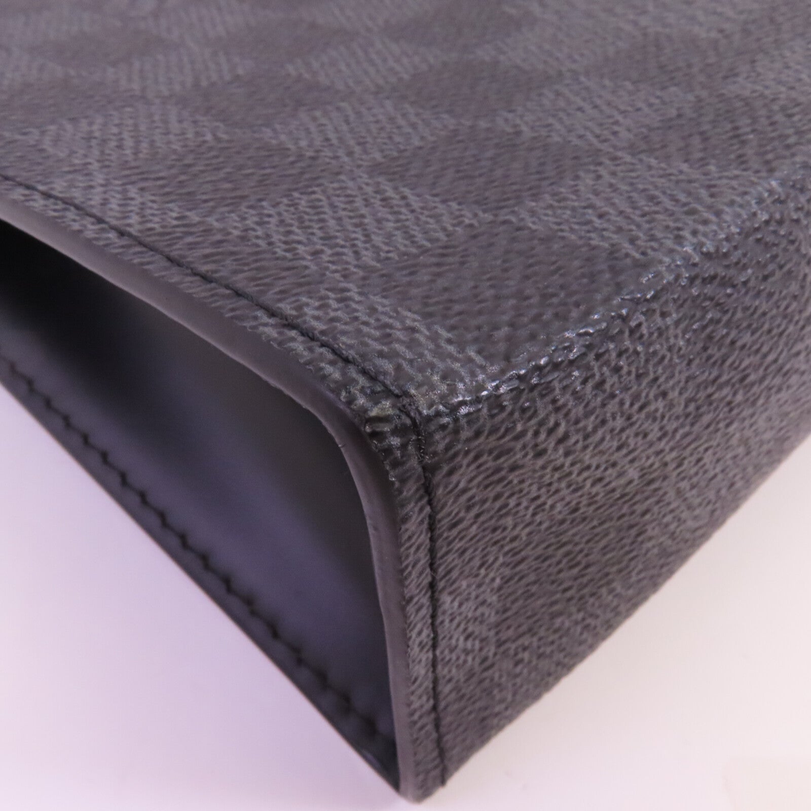 LOUIS VUITTON Damier Graphite Pochette Voyage銀扣手拿包