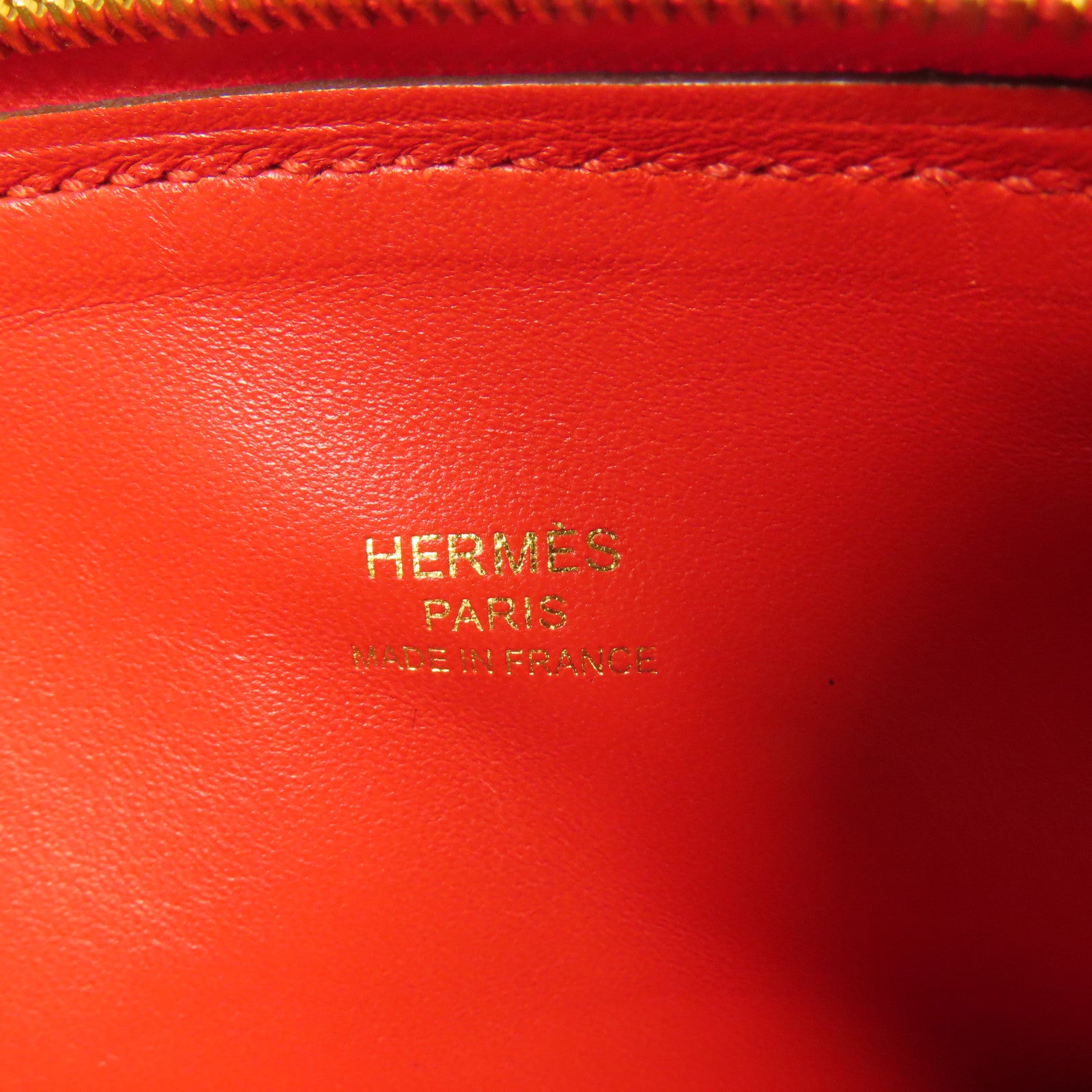HERMES GHW Bolide 1923 Mini 2way Shoulder Bag Chevre Leather Rouge De Coeur
