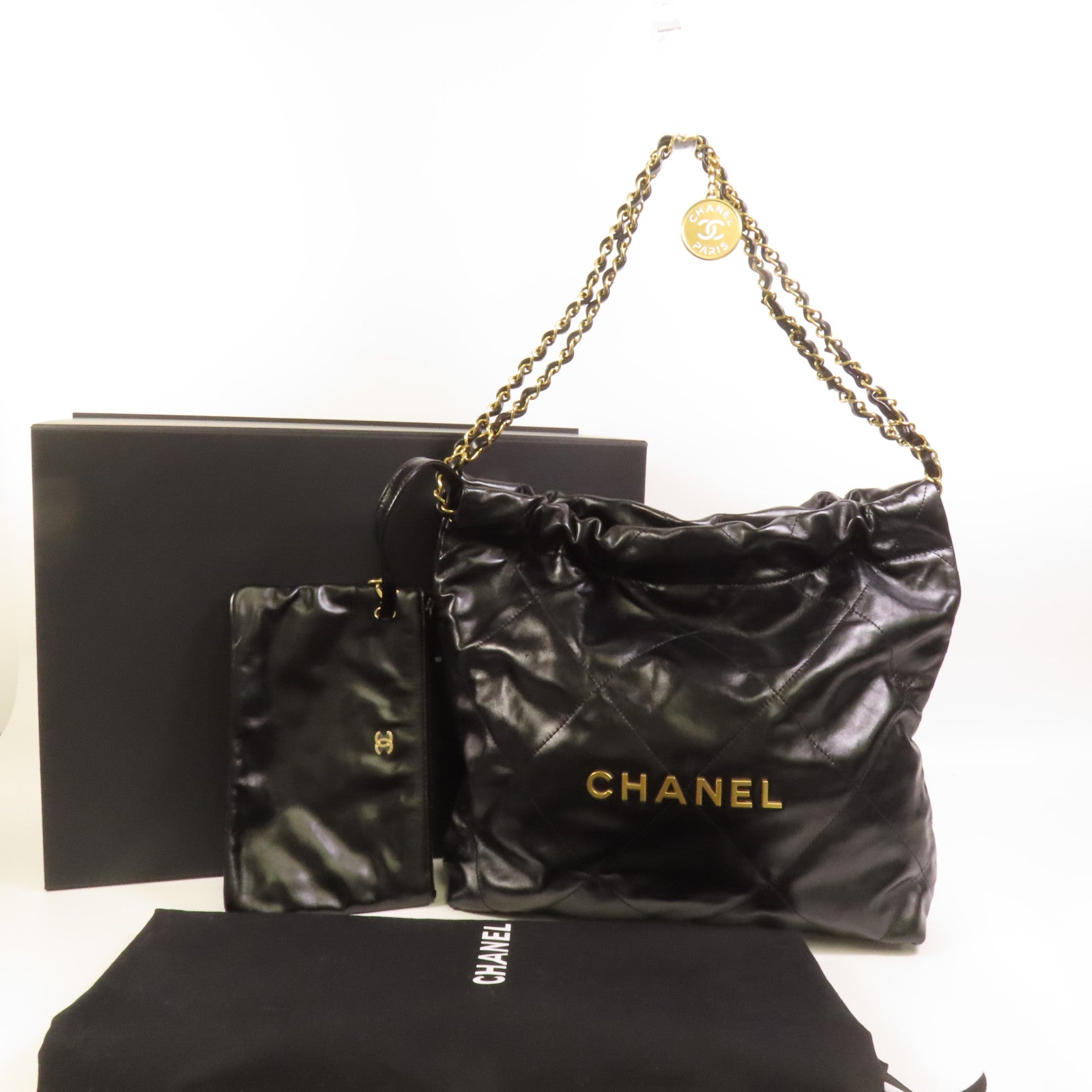 CHANEL Chanel 22 Small金扣鏈帶肩背袋