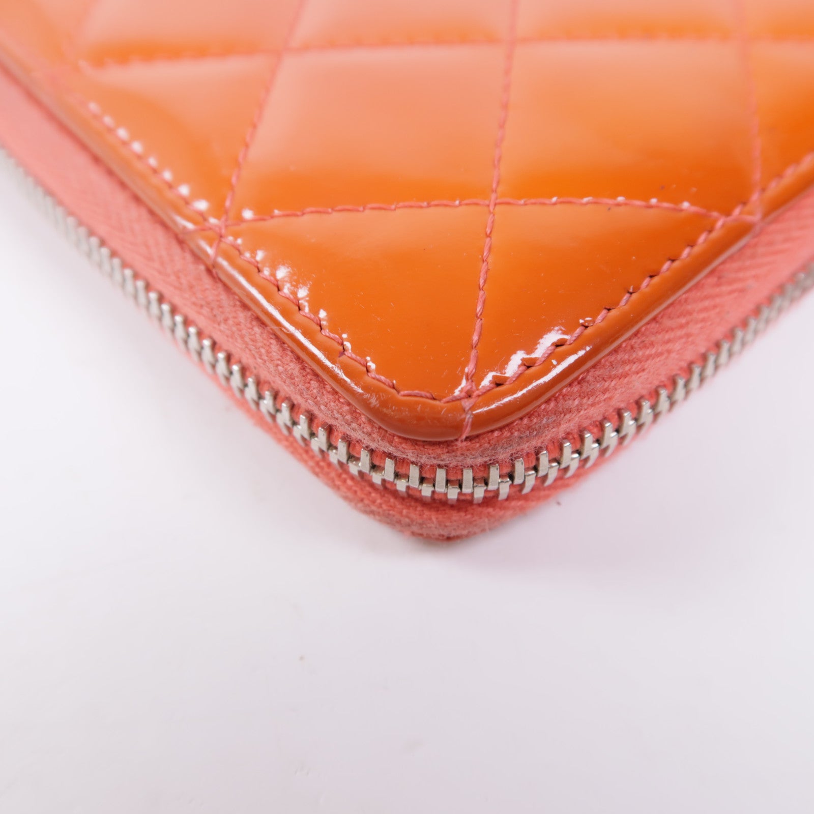 CHANEL 漆皮皮革Long Wallet銀扣長錢包