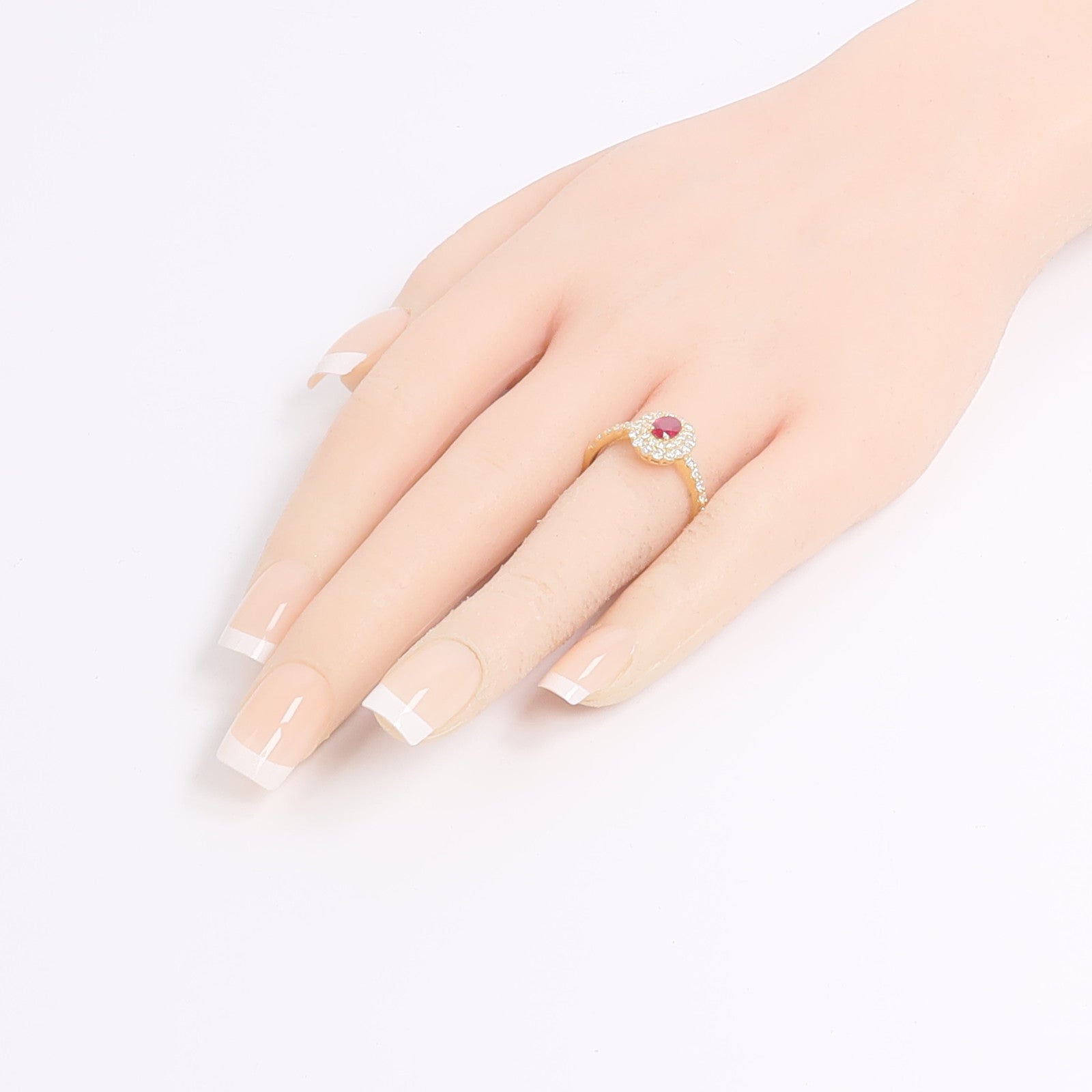 JEWELRY 18K黃金Ruby Diamond Ring紅寶石/鑽石戒指