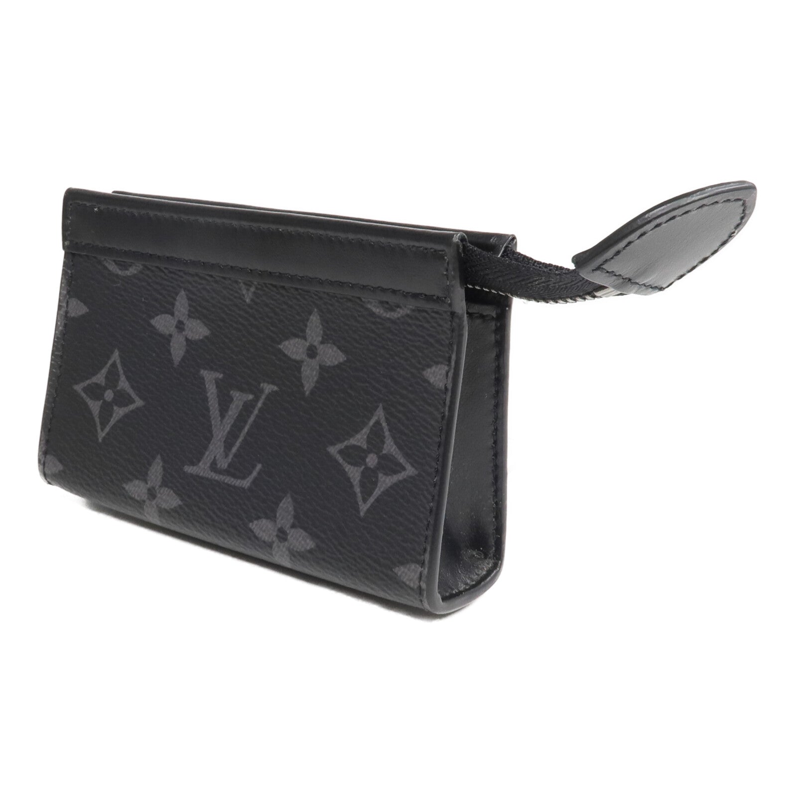 LOUIS VUITTON Monogram Eclipse Key Pouch Voyage鎖匙包