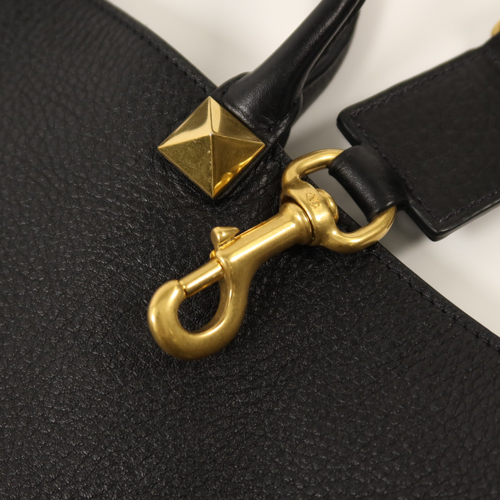 Valentino 【激減優惠】牛皮皮革2 Way Shoulder金扣手挽肩背兩用袋