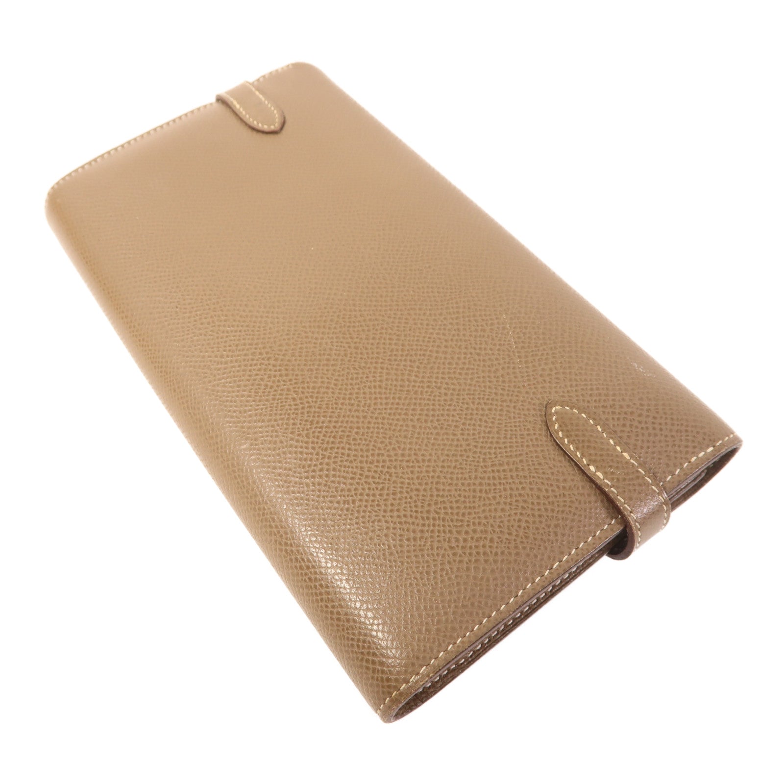 HERMES Epsom皮革Kelly Long Wallet銀扣長錢包