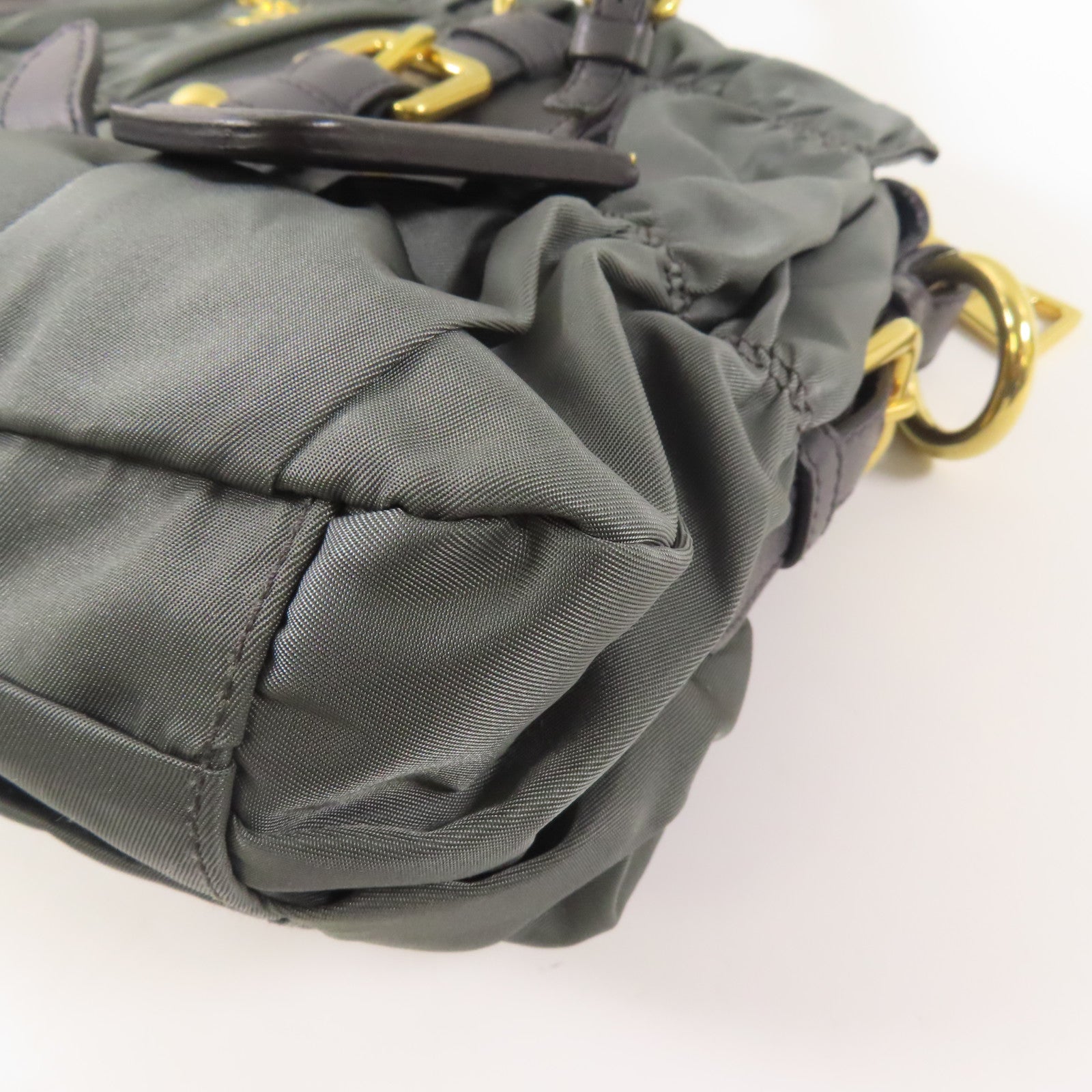 PRADA 尼龍2wayショルダーバッグ金扣手挽肩背兩用袋