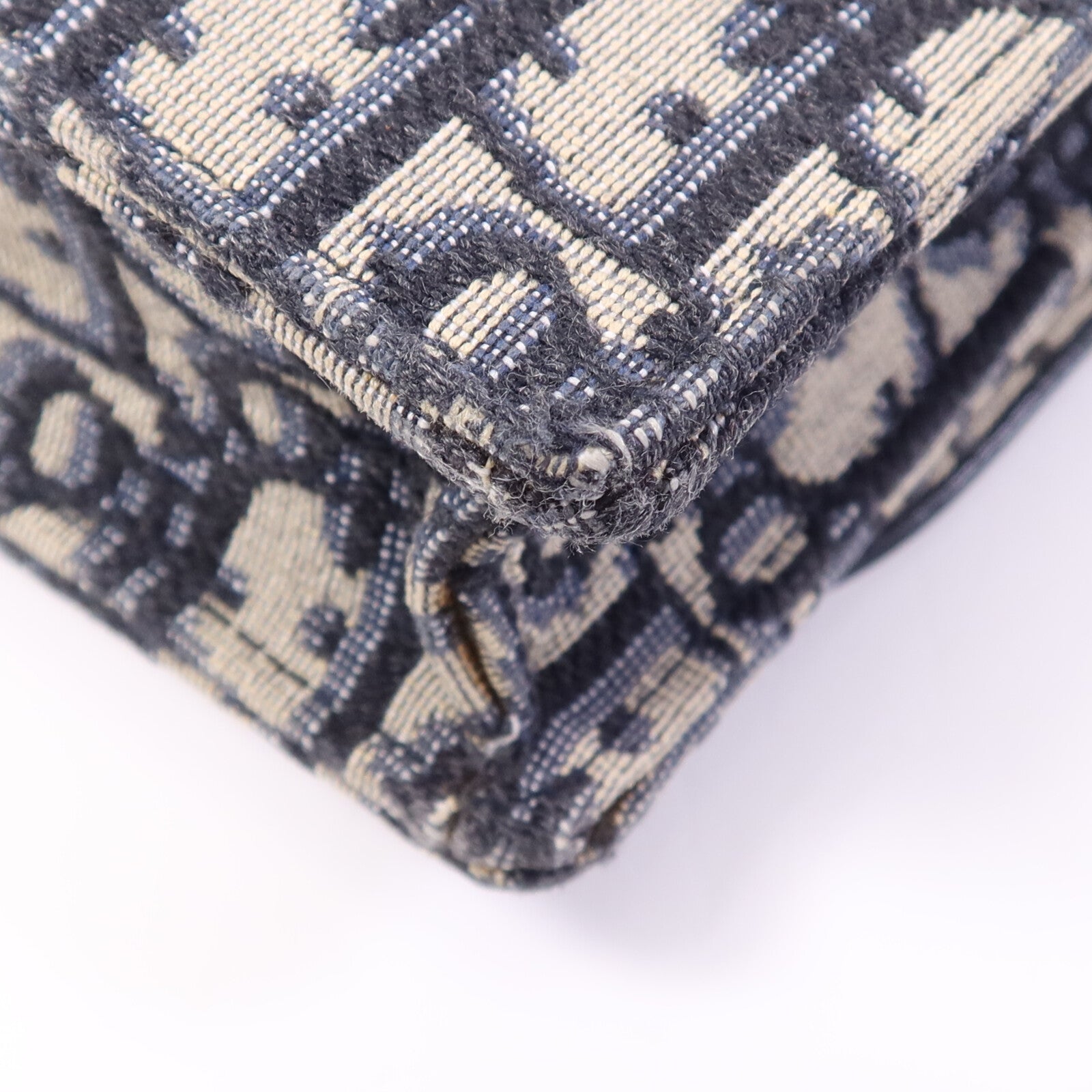 Dior 帆布Saddle Chain Shoulder金扣鏈帶肩背袋