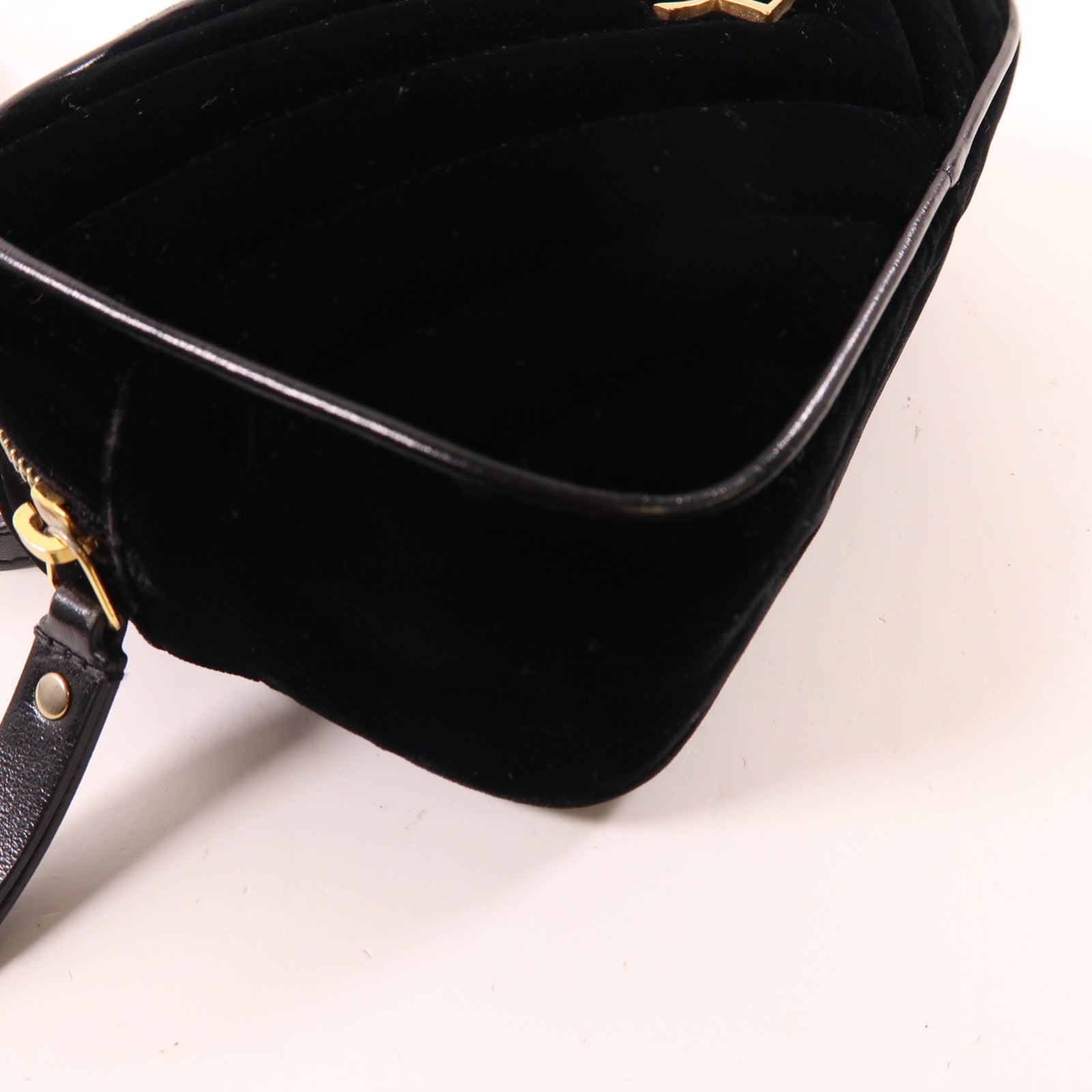 YVES SAINT LAURENT 絨布Lou Belt Bag金扣腰包
