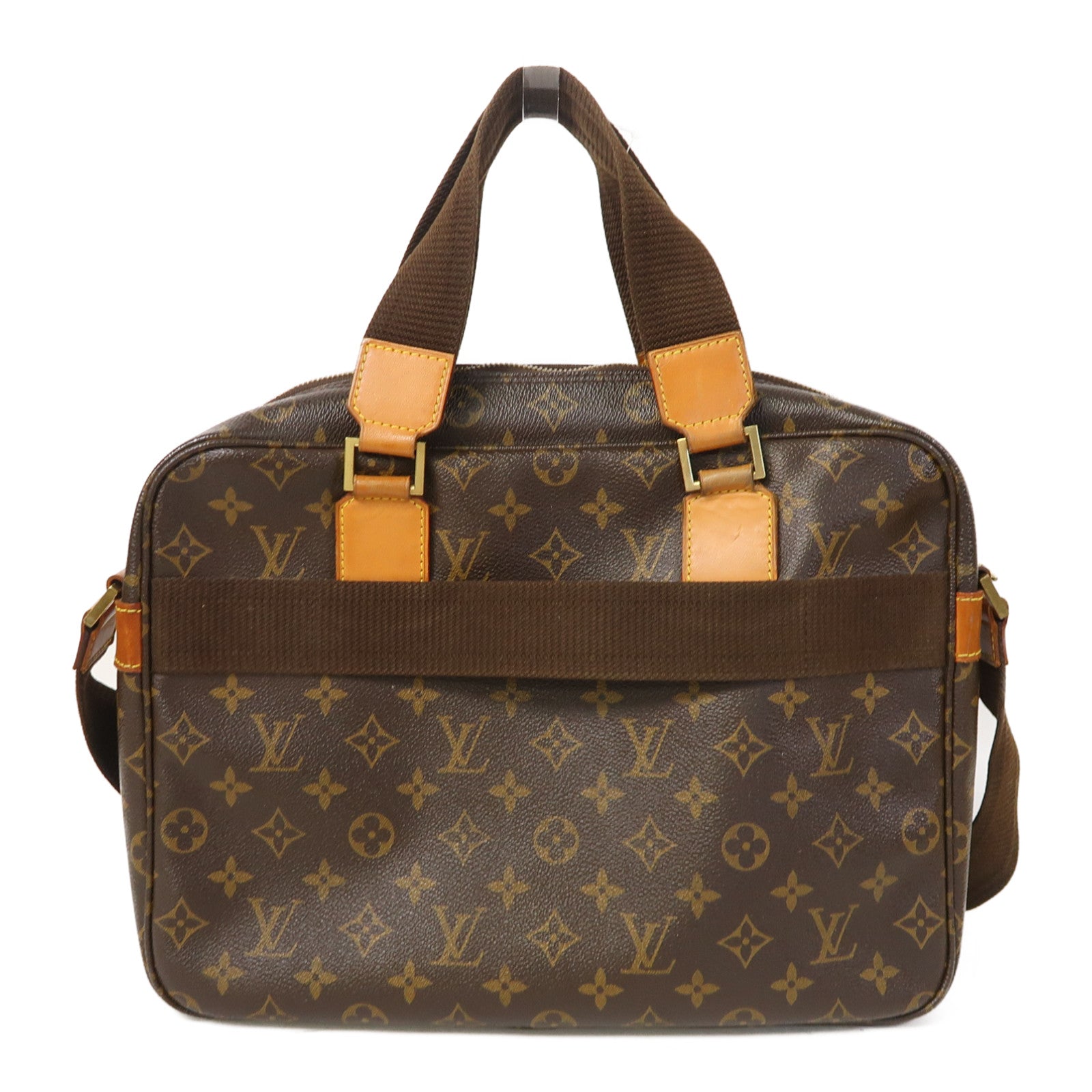 LOUIS VUITTON Monogram Sac Bosphore金扣手挽肩背兩用袋啡色
