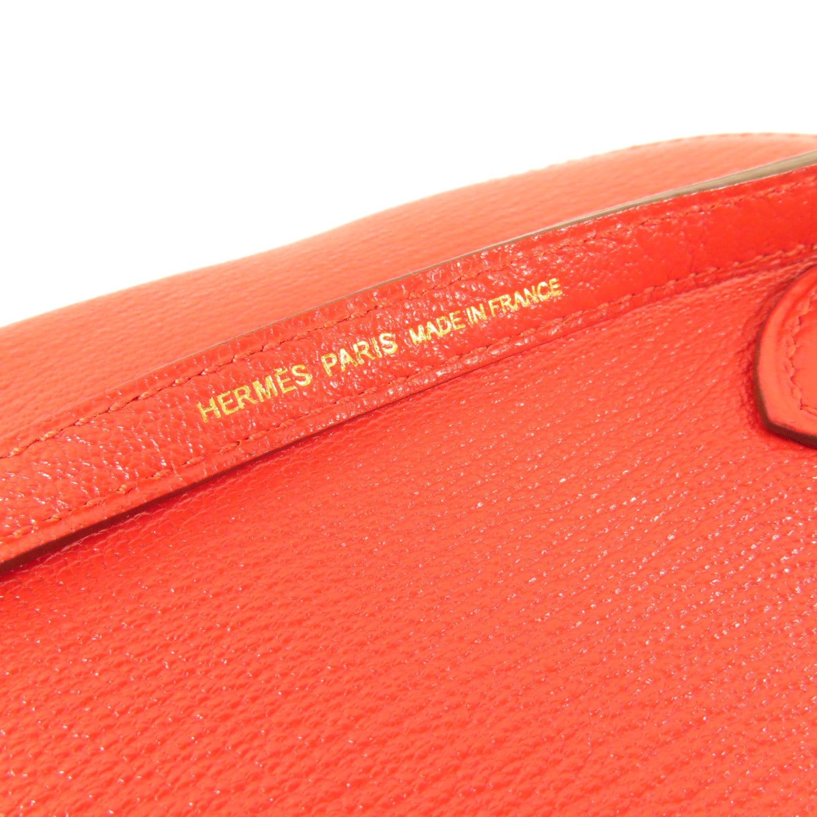 HERMES Chevre皮革Bolide 1923 Mini金扣手挽肩背兩用袋Rouge De Coeur