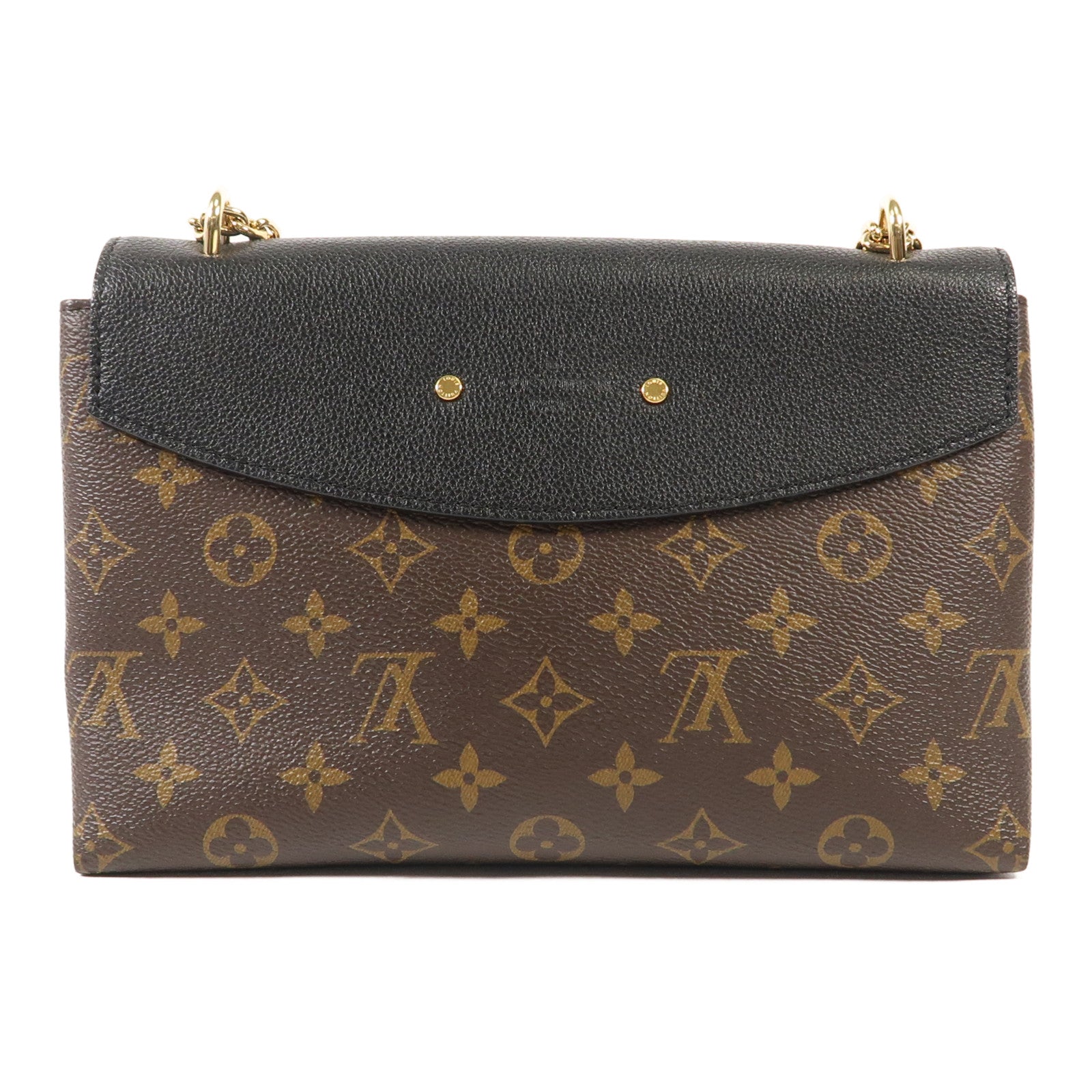 LOUIS VUITTON Monogram Saint Placide金扣肩背袋棕色/色
