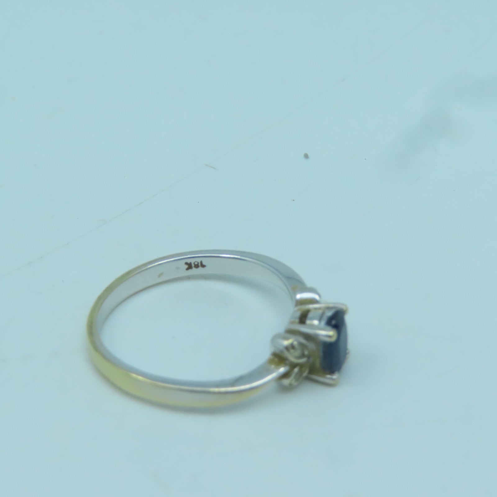 JEWELRY 【激減優惠】18K白金Sapphire Ring藍寶石戒指US#6.25