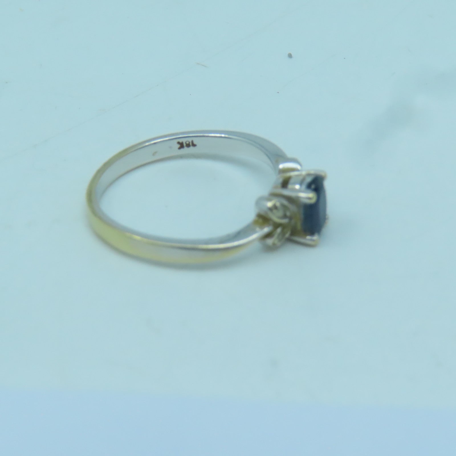 JEWELRY 【激減優惠】18K白金Sapphire Ring藍寶石戒指US#6.25