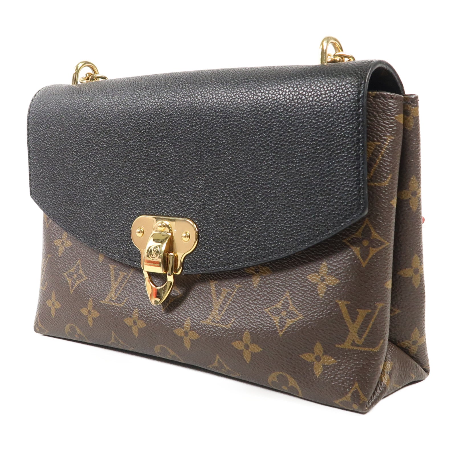 LOUIS VUITTON Monogram Saint Placide金扣肩背袋棕色/色