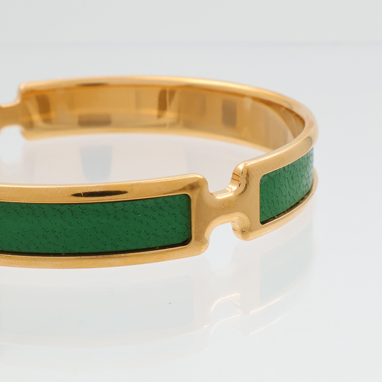 HERMES Chamkila皮革/金屬Olympe Bracelet手鐲