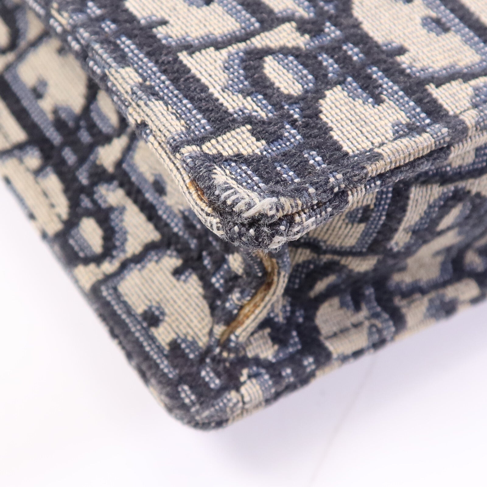 Dior 帆布Saddle Chain Shoulder金扣鏈帶肩背袋