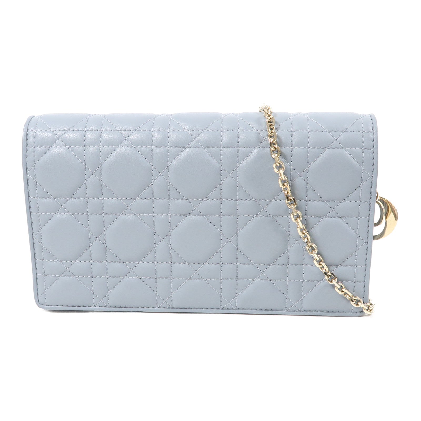 Dior 羊皮皮革Lady Dior Pouch金扣鏈帶肩背袋