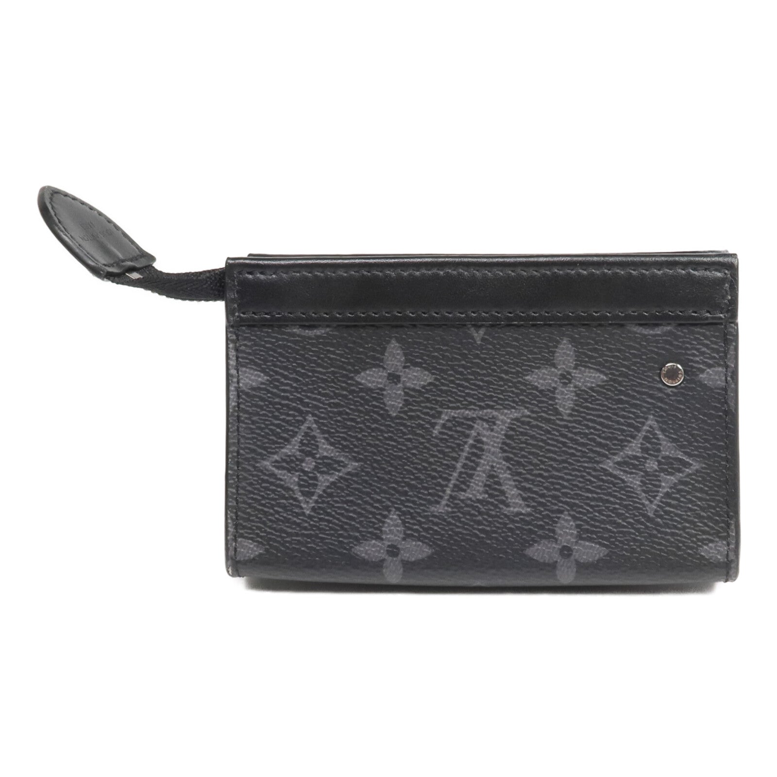 LOUIS VUITTON Monogram Eclipse Key Pouch Voyage鎖匙包