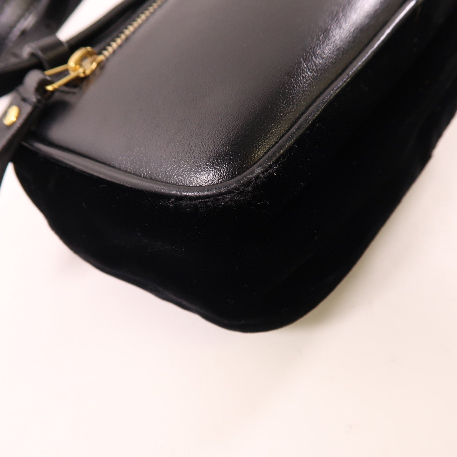 YVES SAINT LAURENT 絨布Lou Belt Bag金扣腰包