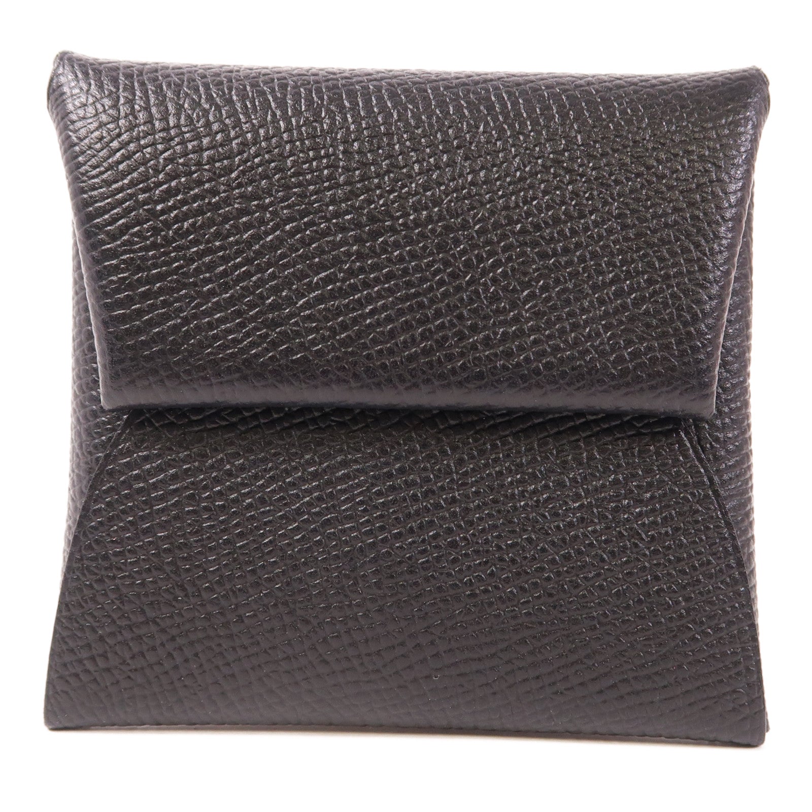 HERMES PHW Bastia Coin Case Epsom Leather Noir