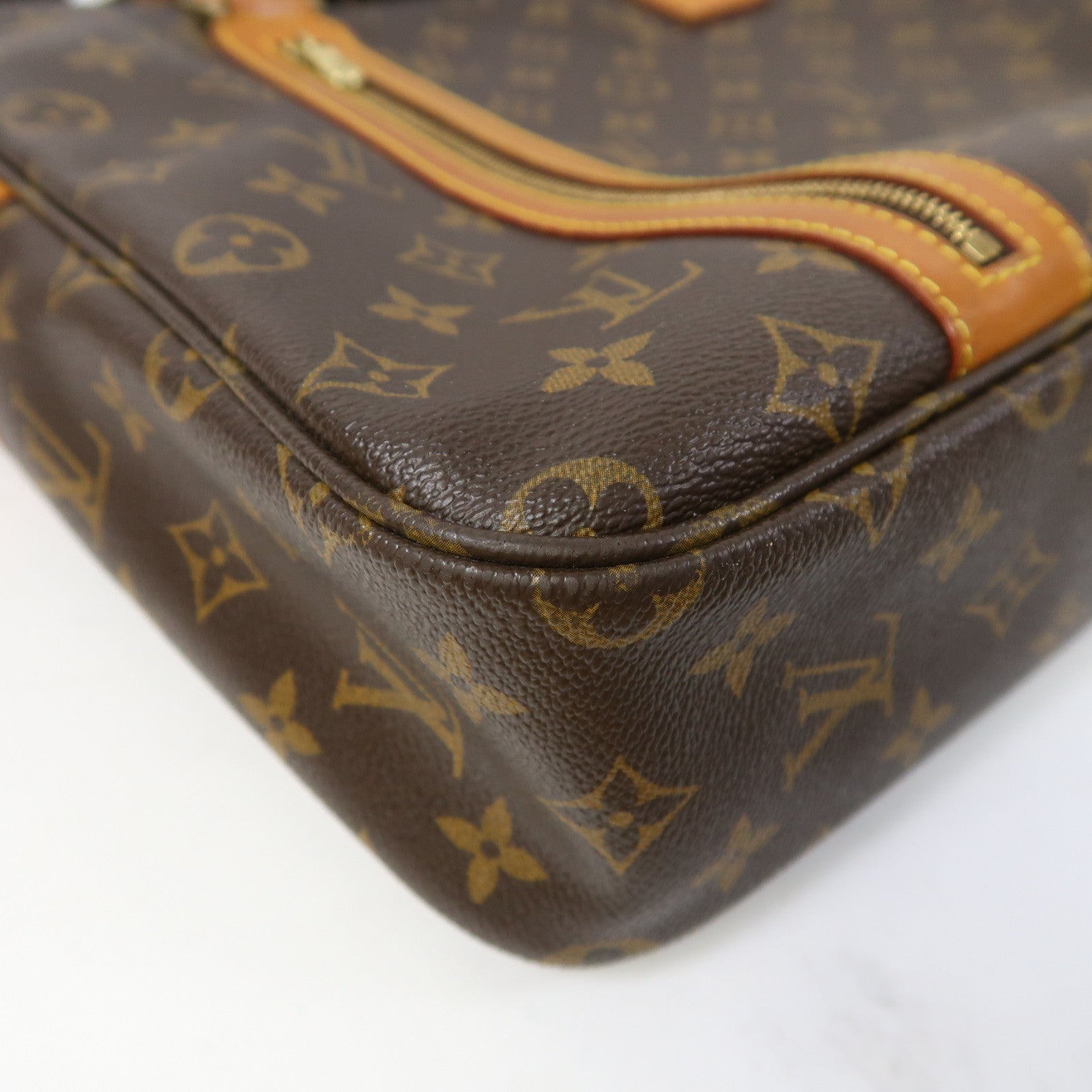 LOUIS VUITTON Monogram Sac Bosphore金扣手挽肩背兩用袋啡色